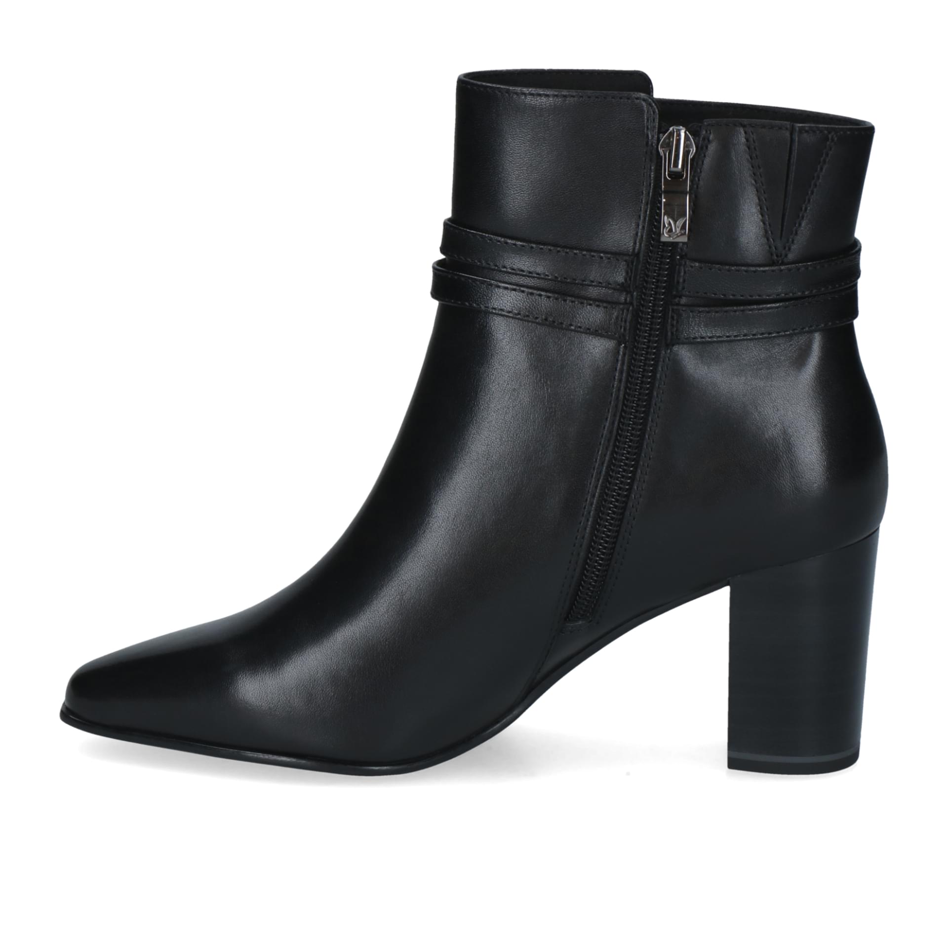 Caprice Audrey Bottines cuir in Black Nappa, côté intérieur (SKU 9-25317-47--022)