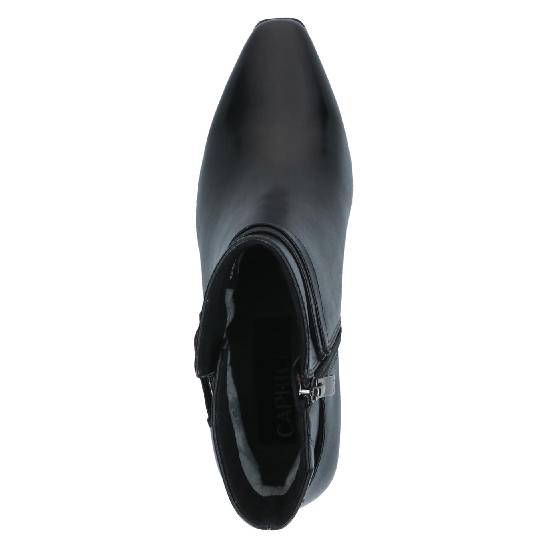Caprice Audrey Bottines cuir in Black Nappa, vue de dessus (SKU 9-25317-47--022)