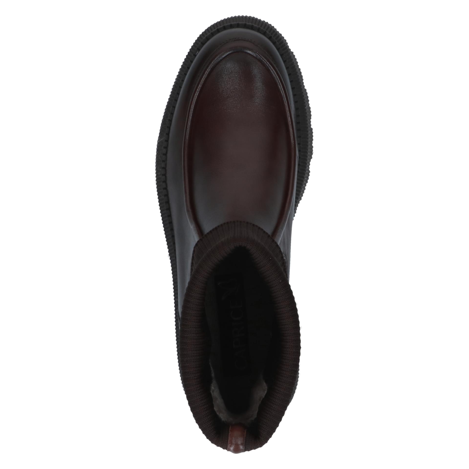 Caprice Dilara Ankle Boots leather in Dk Brown Comb, top view (SKU 9-25213-47--329)