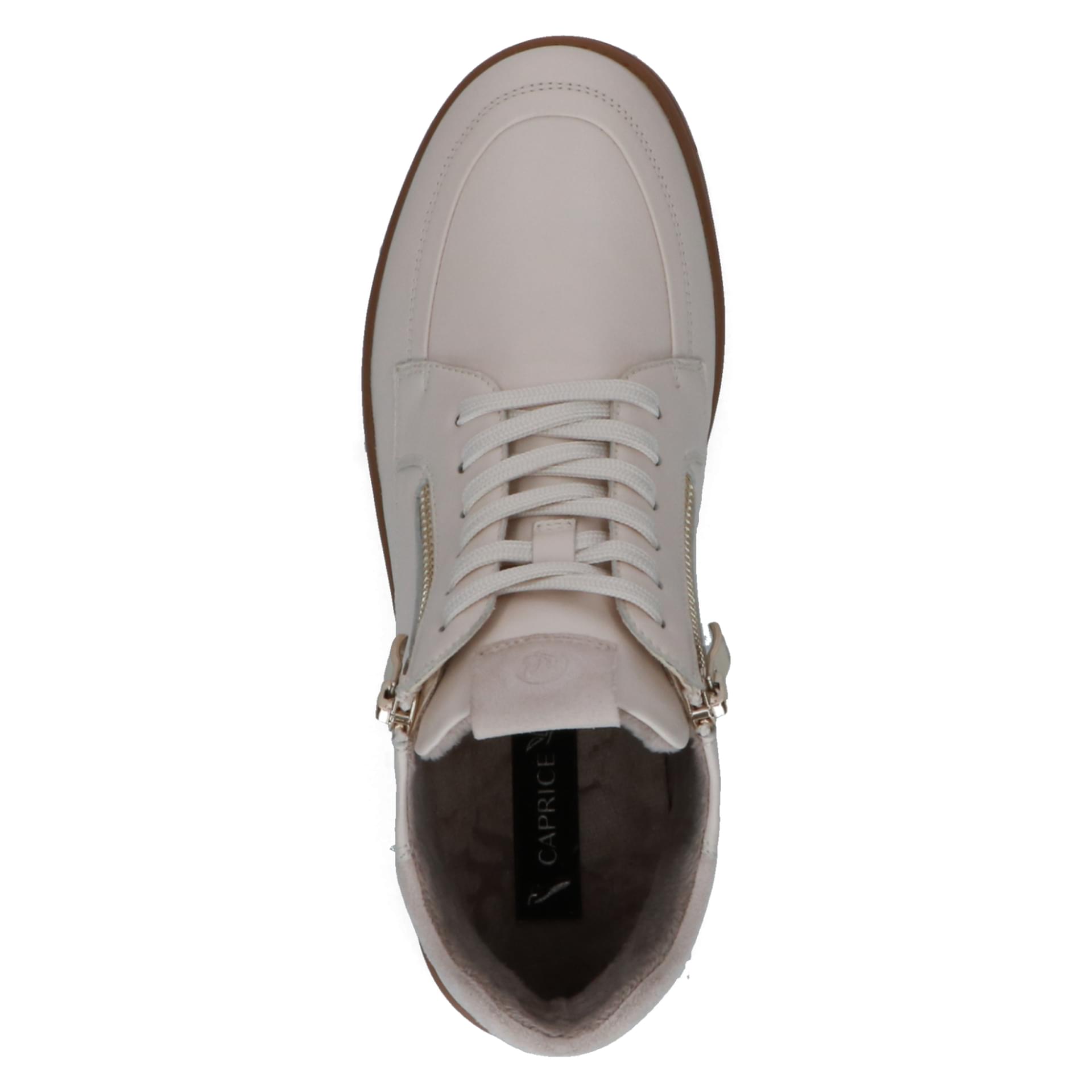 Caprice Fina Bottines cuir in Offwhite Comb, vue de dessus (SKU 9-25219-45--199)
