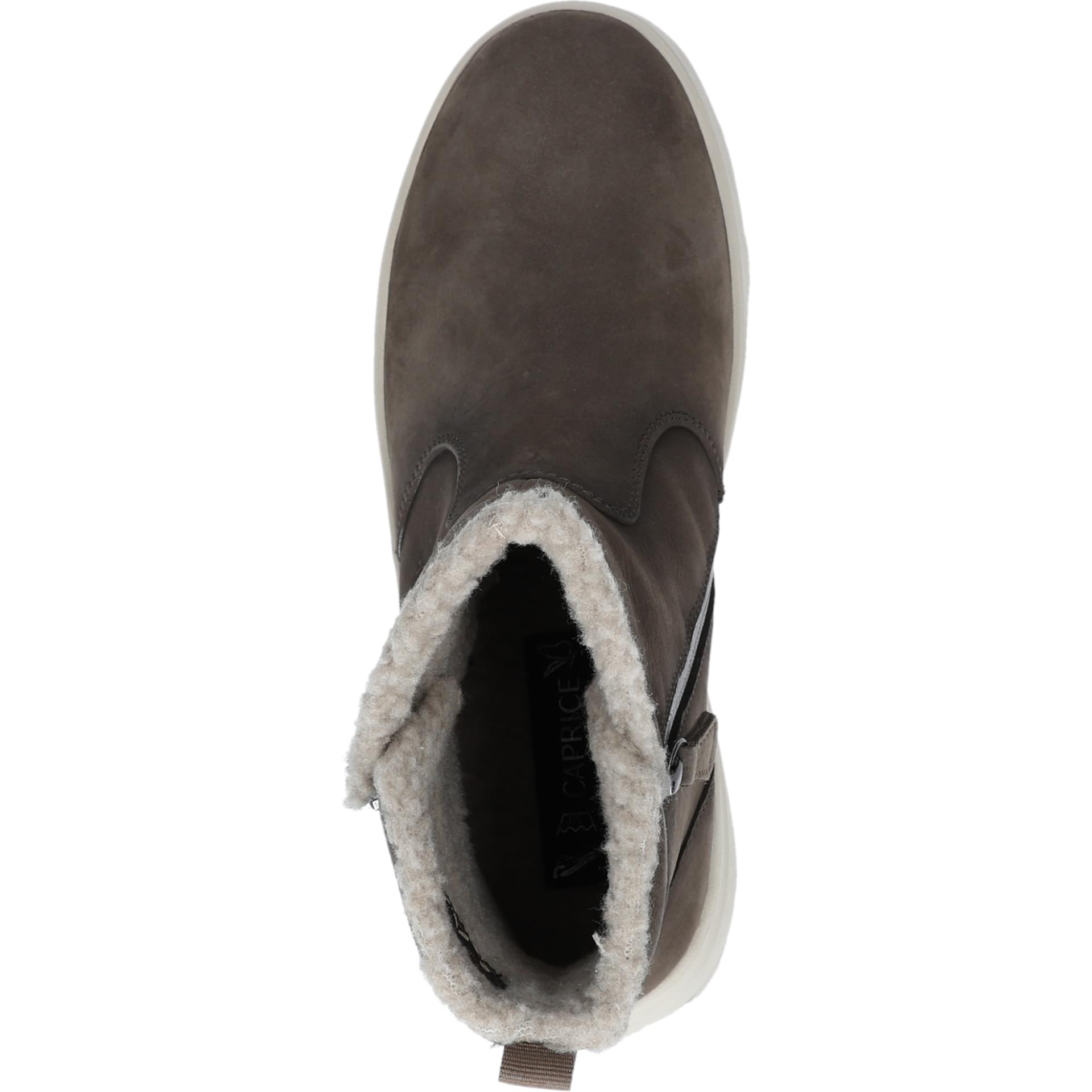 Caprice Fritzy cuir in Khaki Nubuc, vue de dessus (SKU 9-26413-47--771)