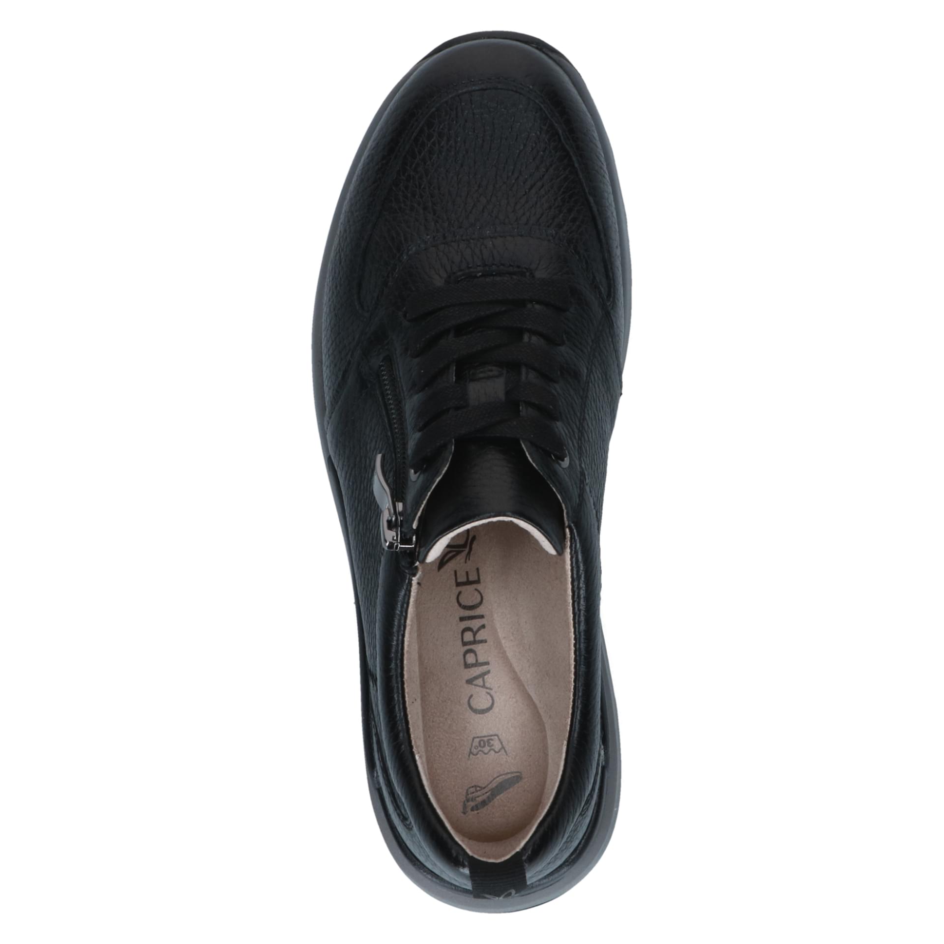 Caprice Greta leather in Black Deer, top view (SKU 9-23752-47--003)
