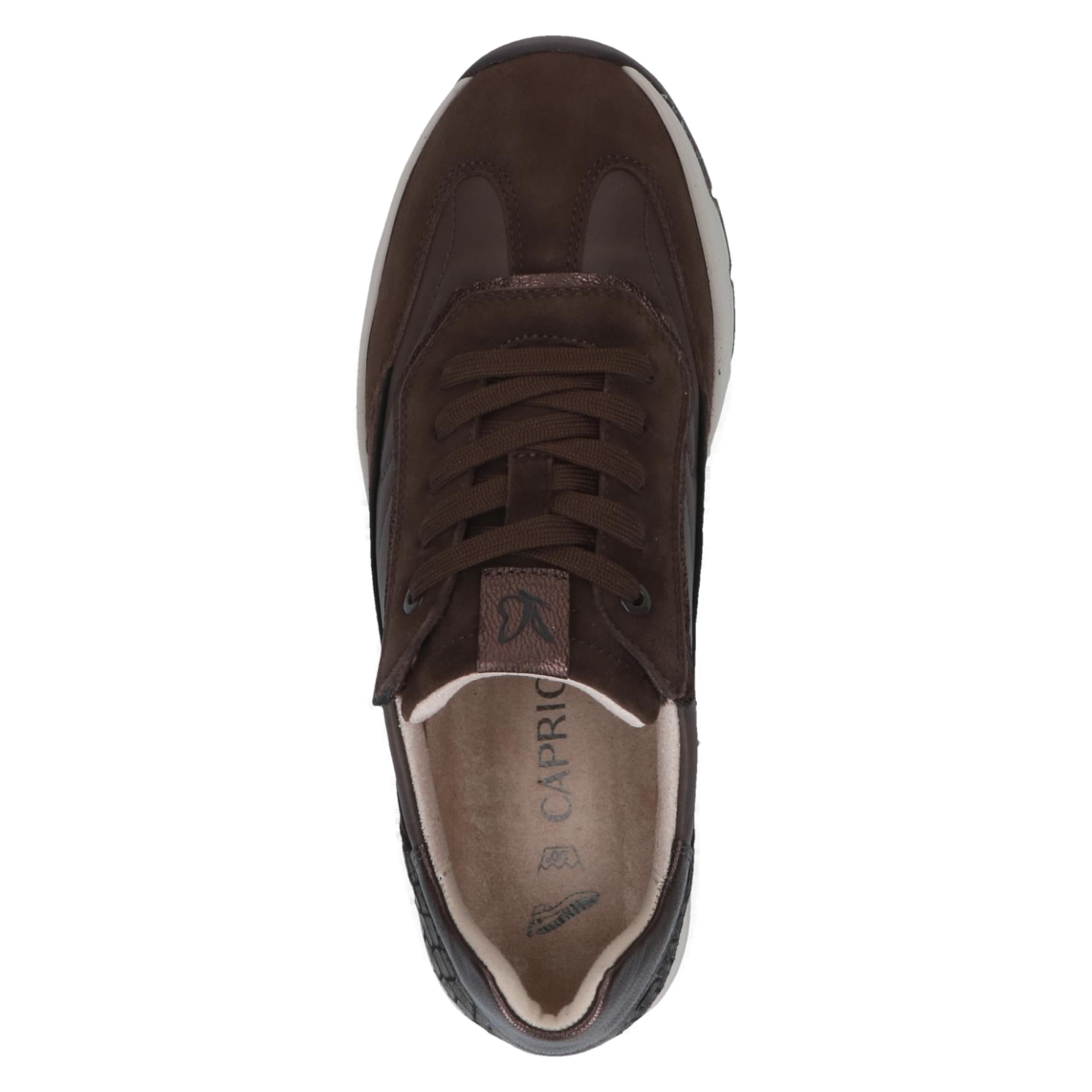 Caprice Hedda Baskets cuir in Dk Brown Comb, vue de dessus (SKU 9-23728-47--329)