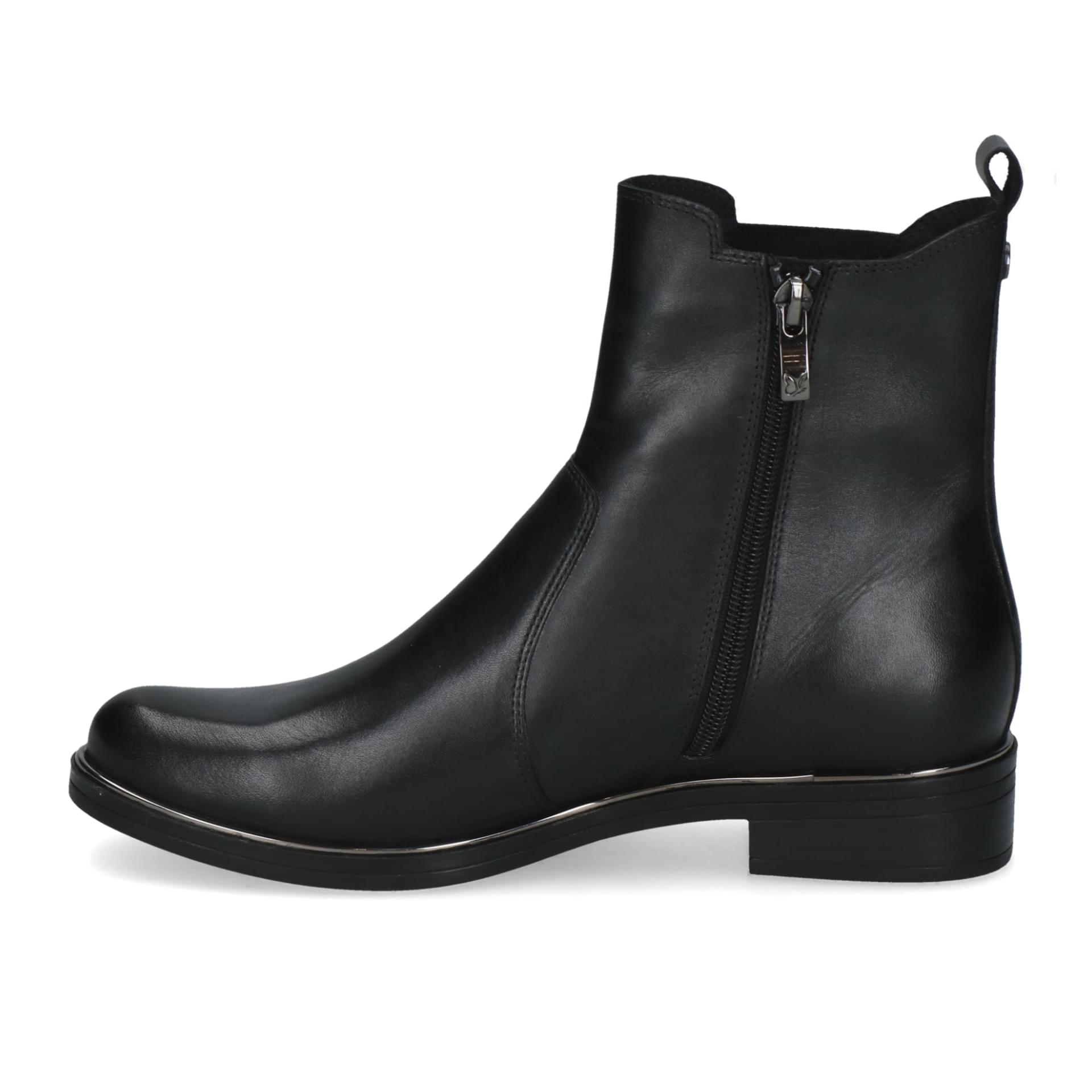 Caprice Kania Bottines cuir in Black Nappa, côté intérieur (SKU 9-25304-41--022)