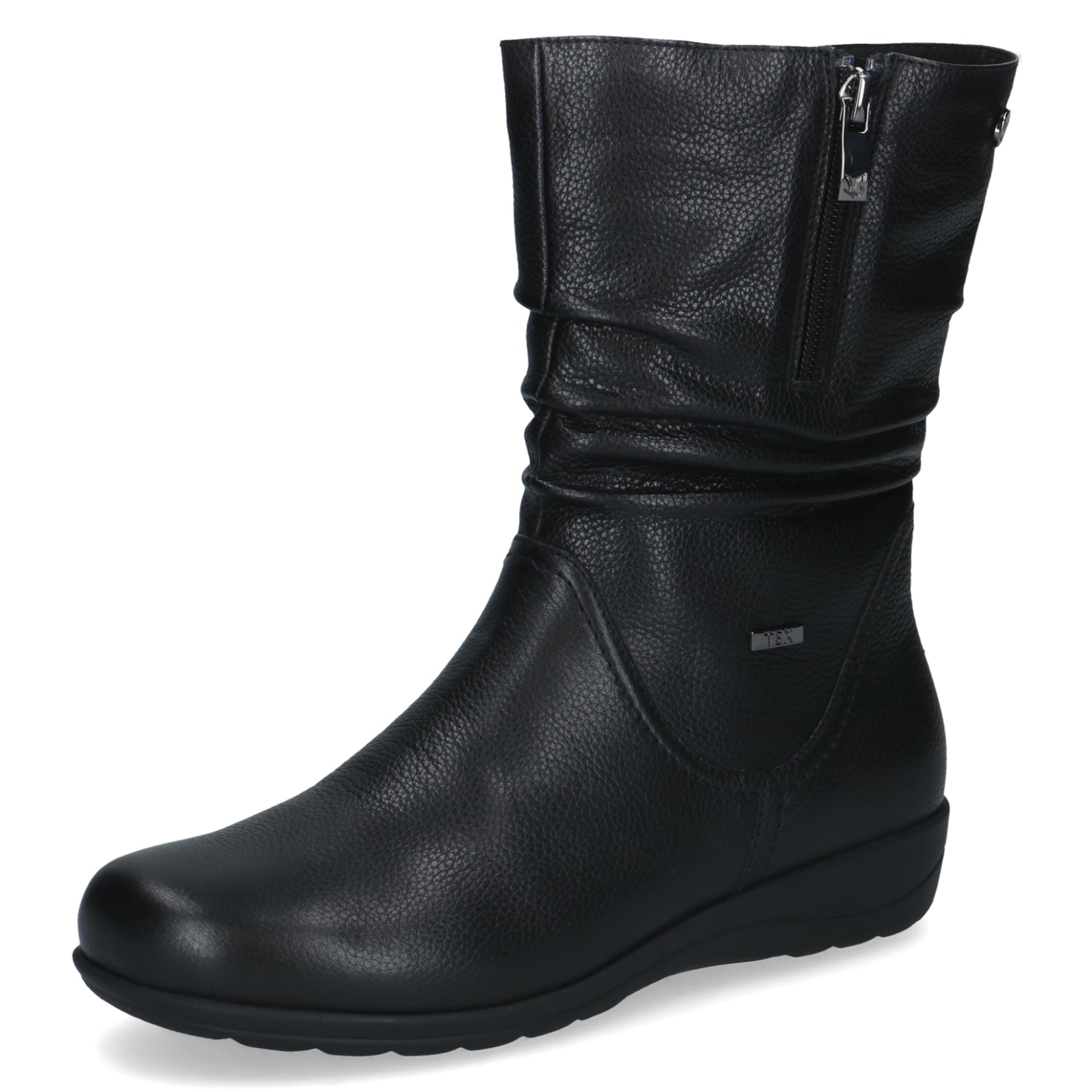 Caprice Vera Bottes cuir in Black Nappa, vue trois-quarts (SKU 9-26456-43--022)