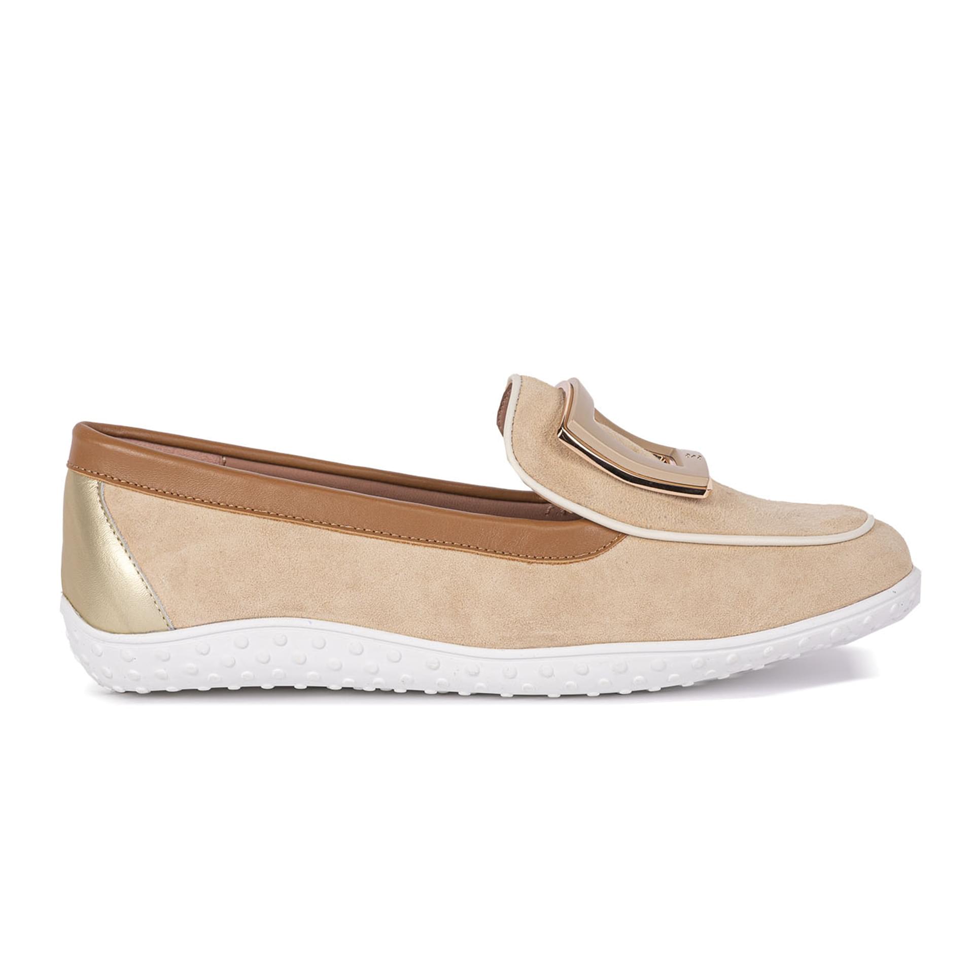 Crinkels C21 Moccassins 251-C21 in Beige/Brown