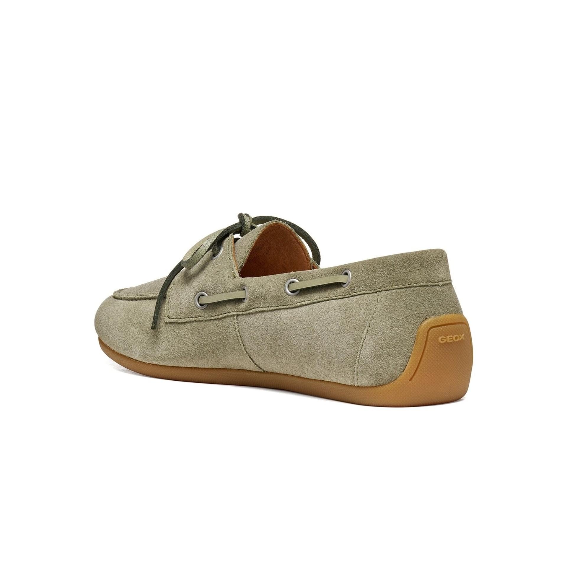 Geox Addisse Moccasins in Sage, angled view (SKU D66AXB_00022--C3016)