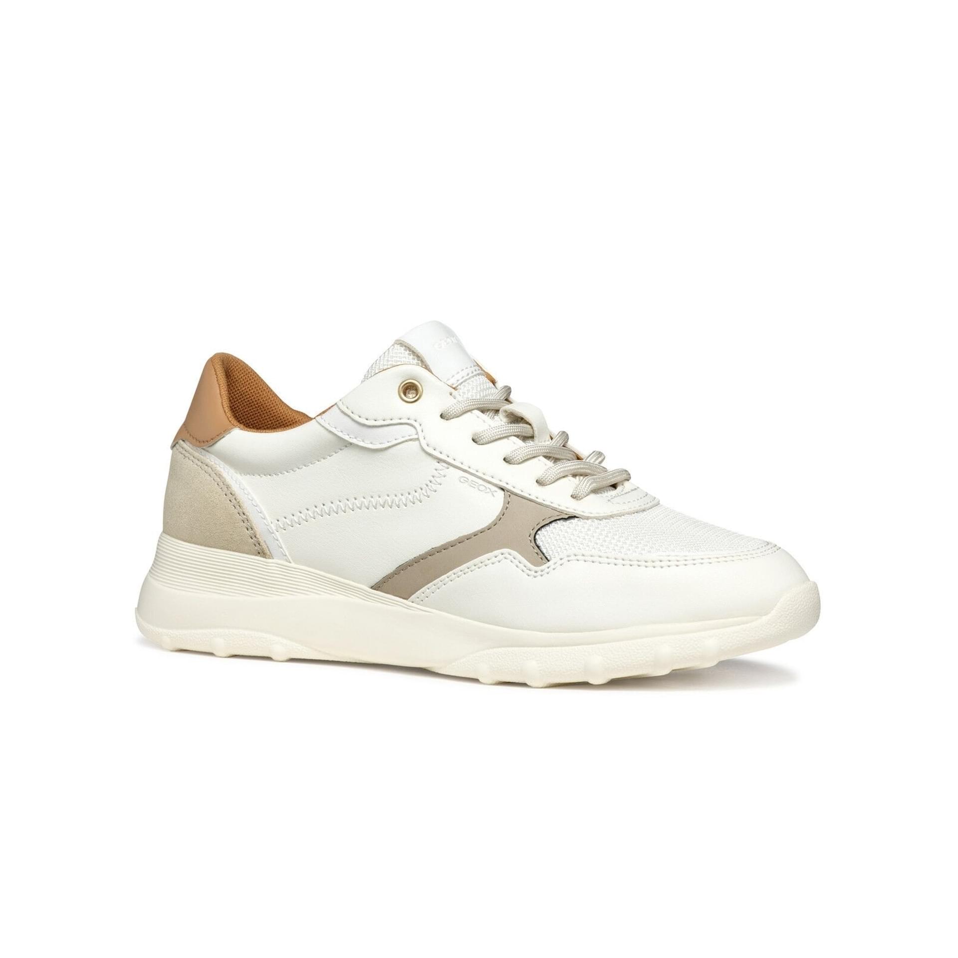 Geox Alleniee Sneakers D55LPA_0BC11 in Optic White/Light Taupe