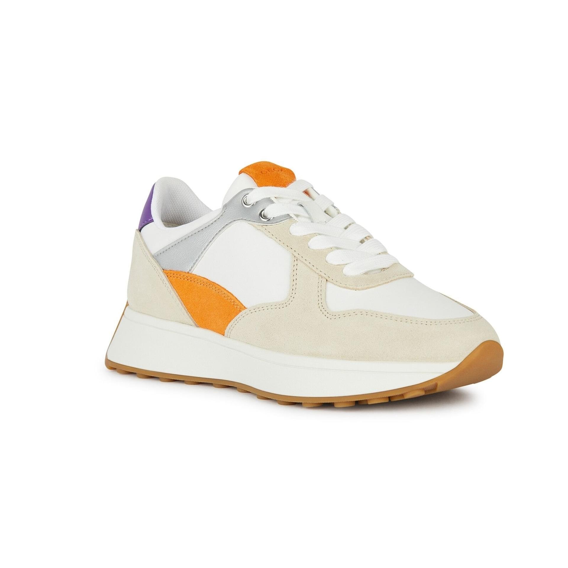 Geox Amabel Sneakers D45MDA_02285 in Off White/Orange