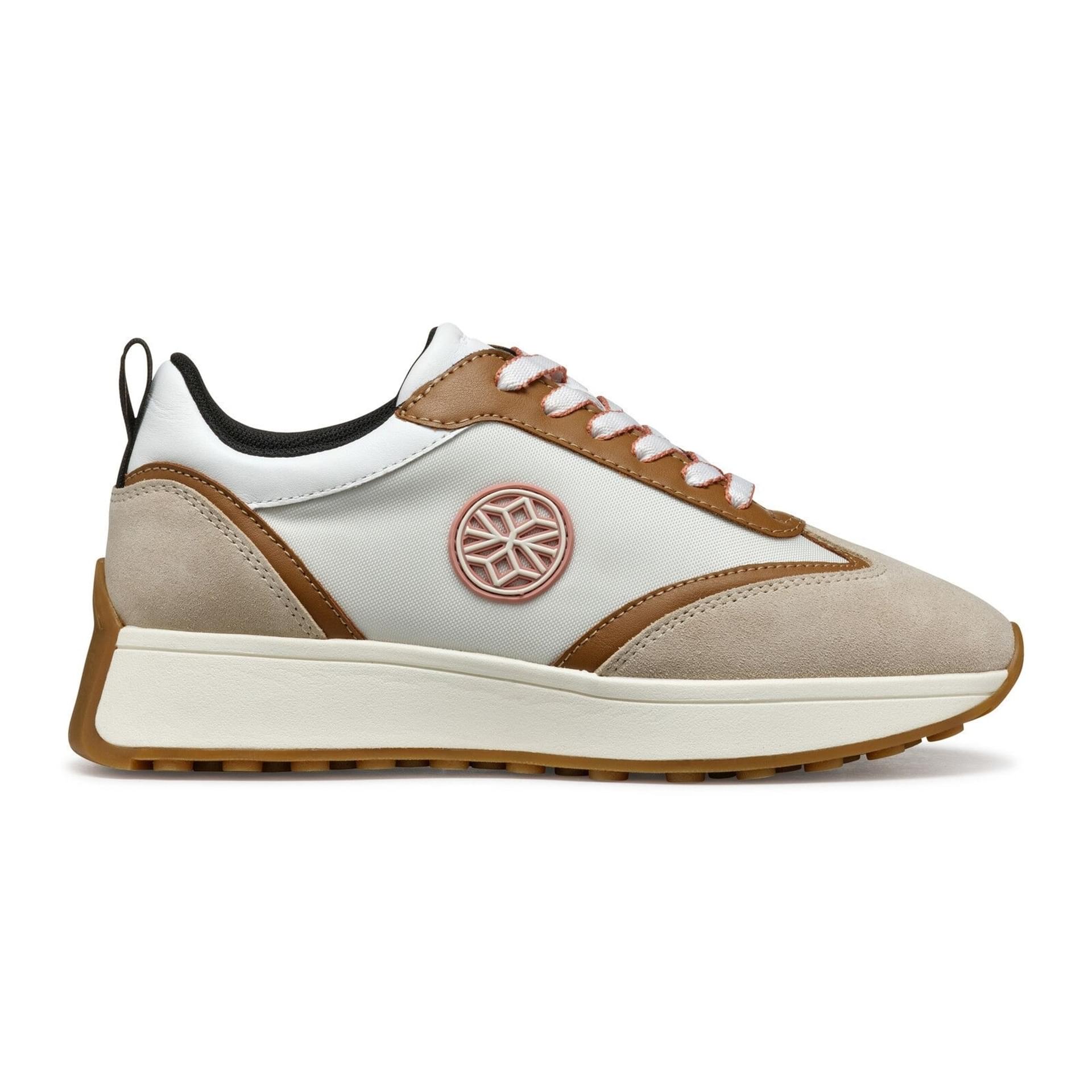 Geox Amabel Sneakers D55MDA_022FU in Light Taupe/White