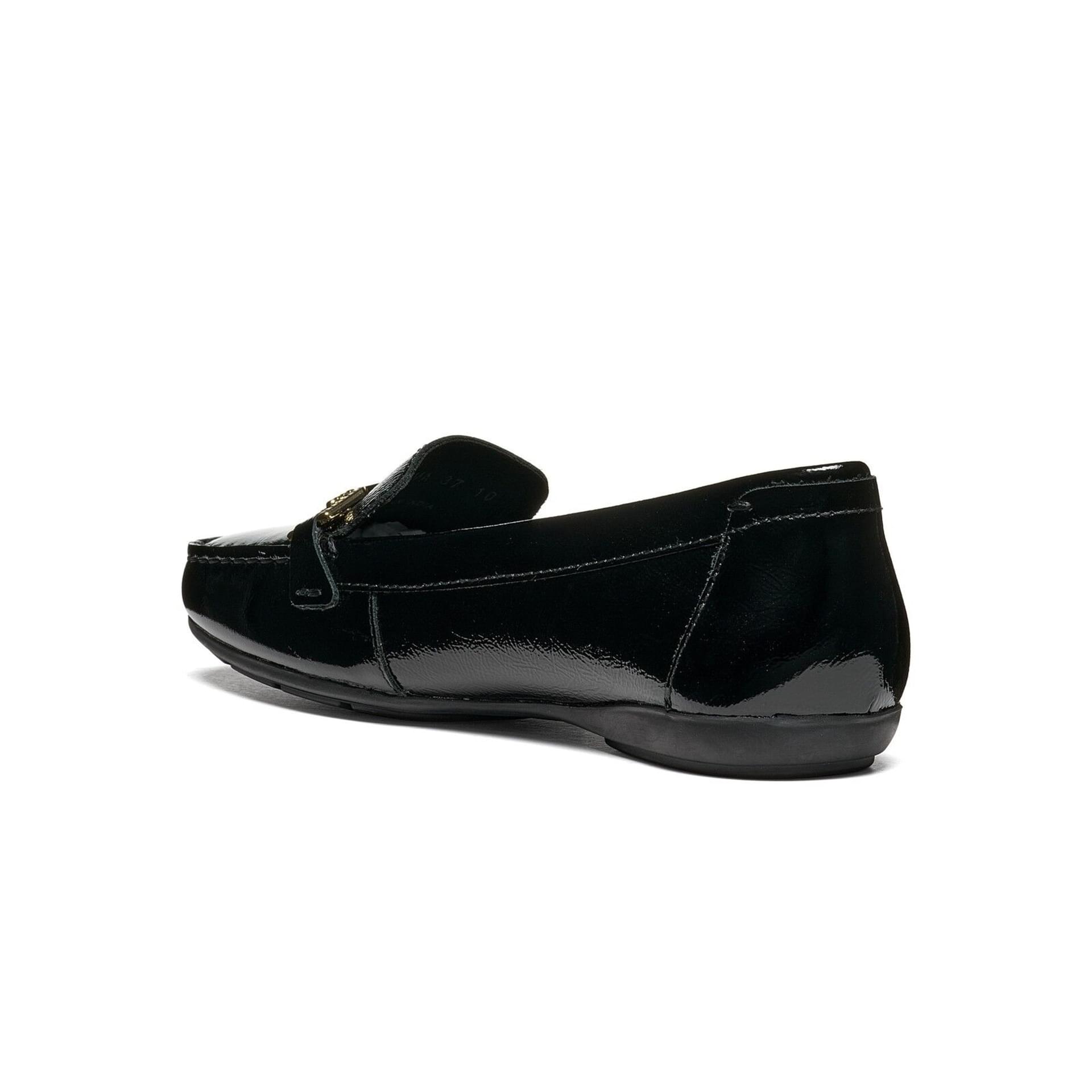 Geox Annytah Moc B Mocassins cuir in Black, vue en angle (SKU D680MA_00067--C9999)