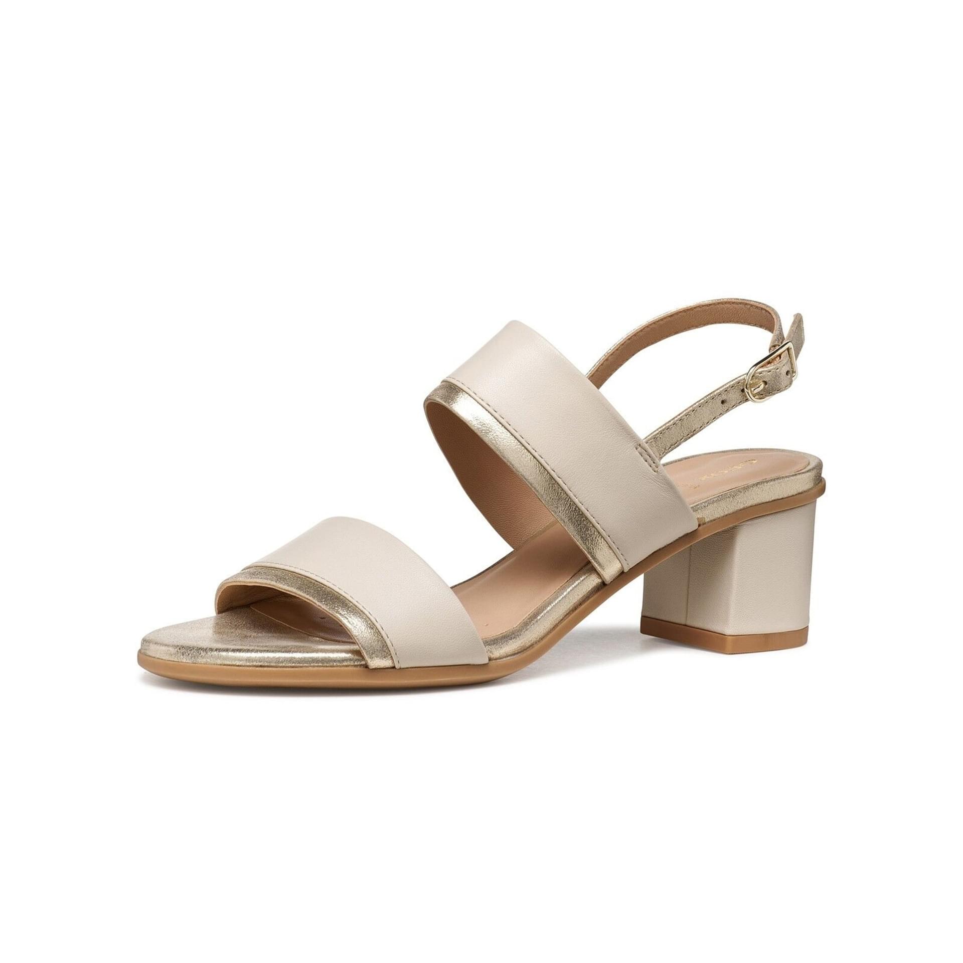 Geox Aurely 50 Sandals D65RXB_0TUMA in Papyrus/Light Gold