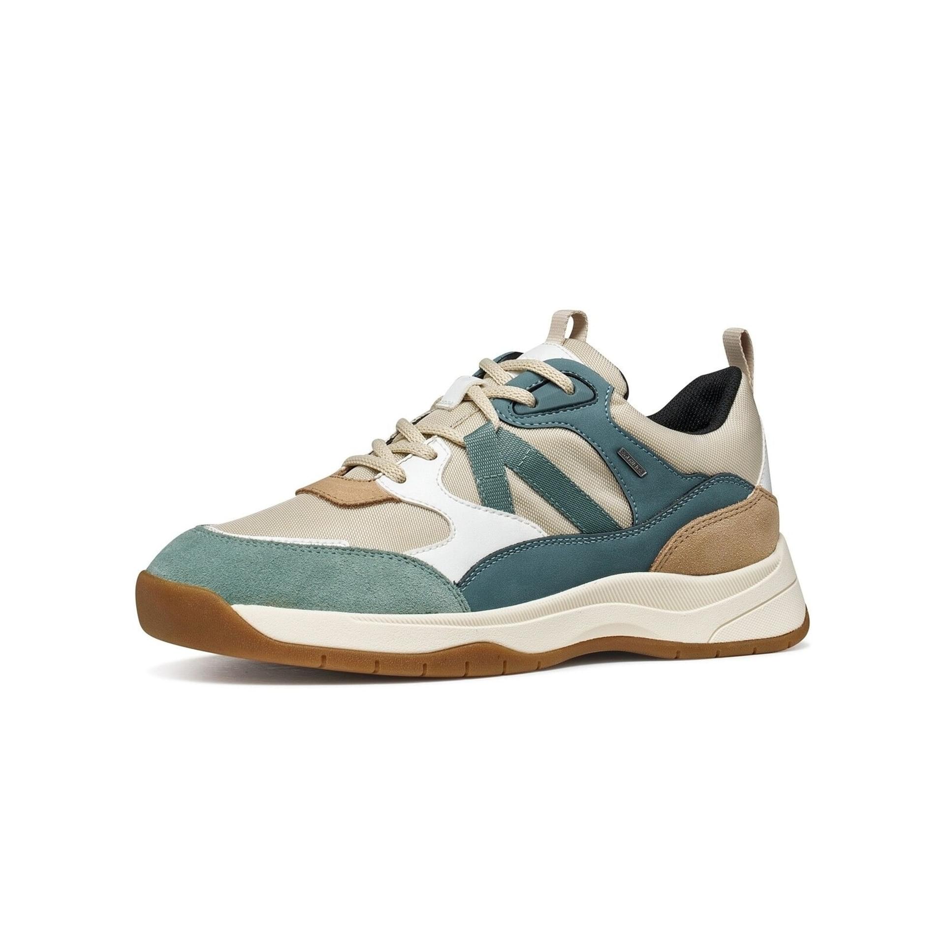 Geox Berinike B Abx Baskets in Light Sand/Light Avio, vue trois-quarts (SKU D563NB_011EK--C5V4Y)