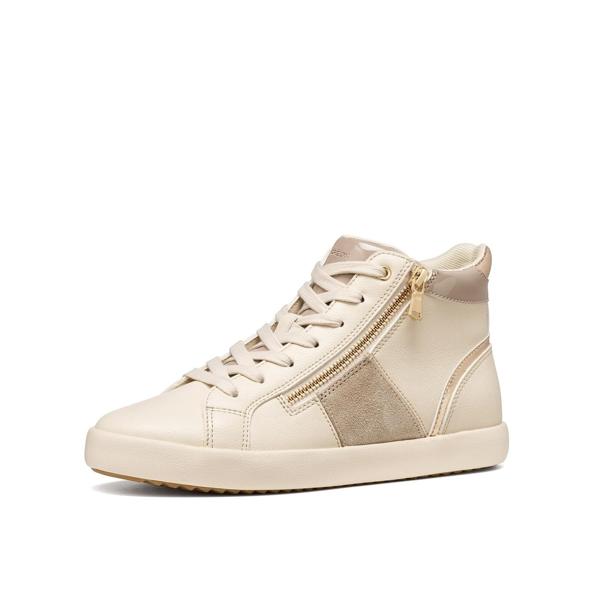 Geox Blomiee Sneakers in Light Sand/Beige, driekwartaanzicht (SKU D366HD_05422--C5V5A)