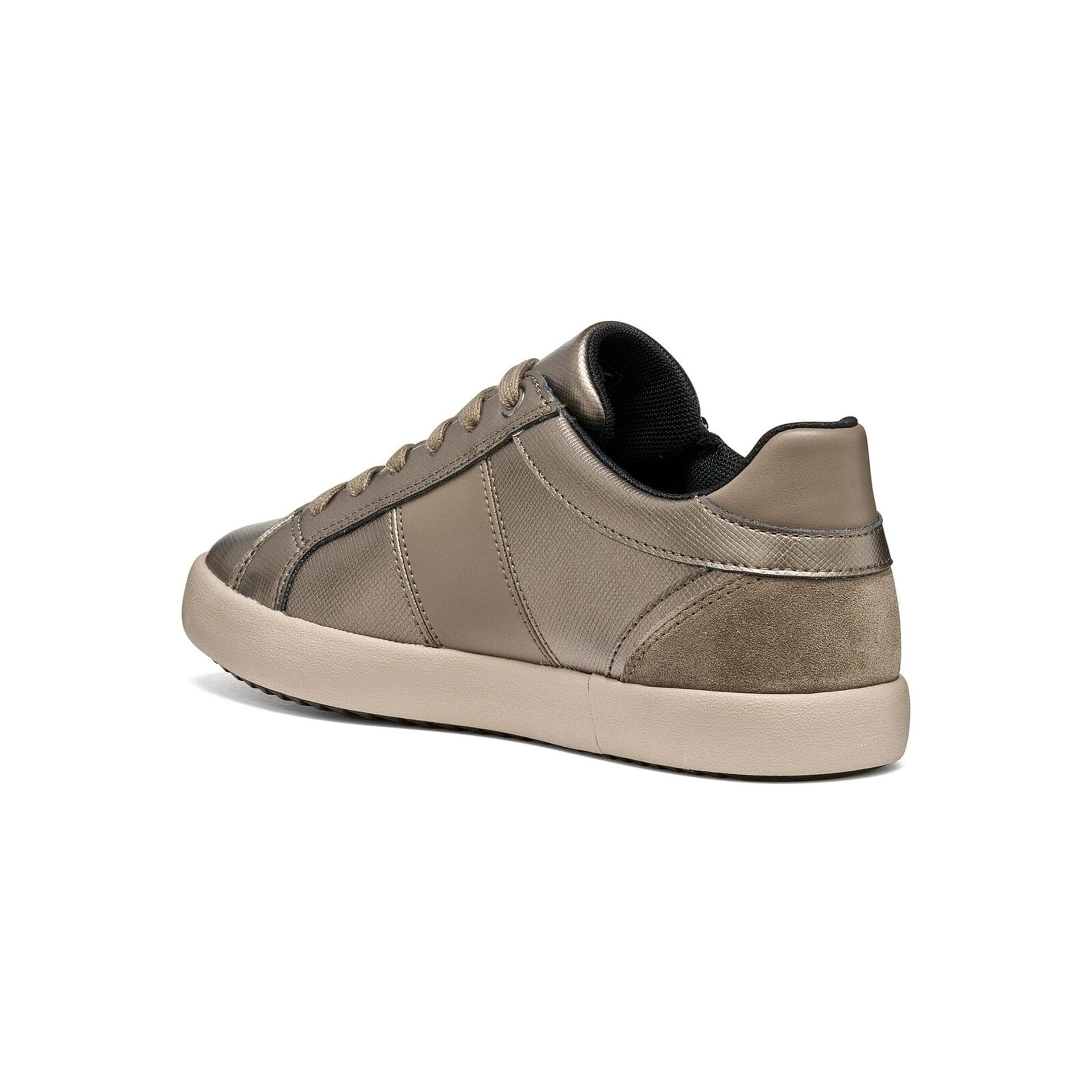 Geox Blomiee Sneakers in Dove Grey, angled view (SKU D366HE_06P22--C1018)