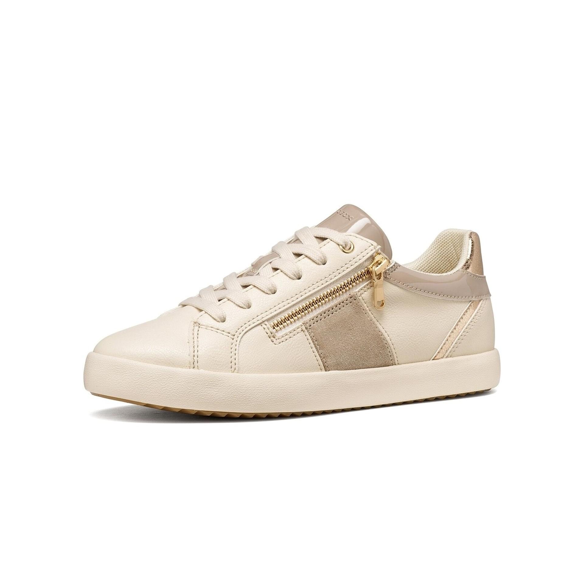 Geox Blomiee Sneakers in Light Sand/Beige, three-quarter view (SKU D366HE_0BC22--C5V5A)
