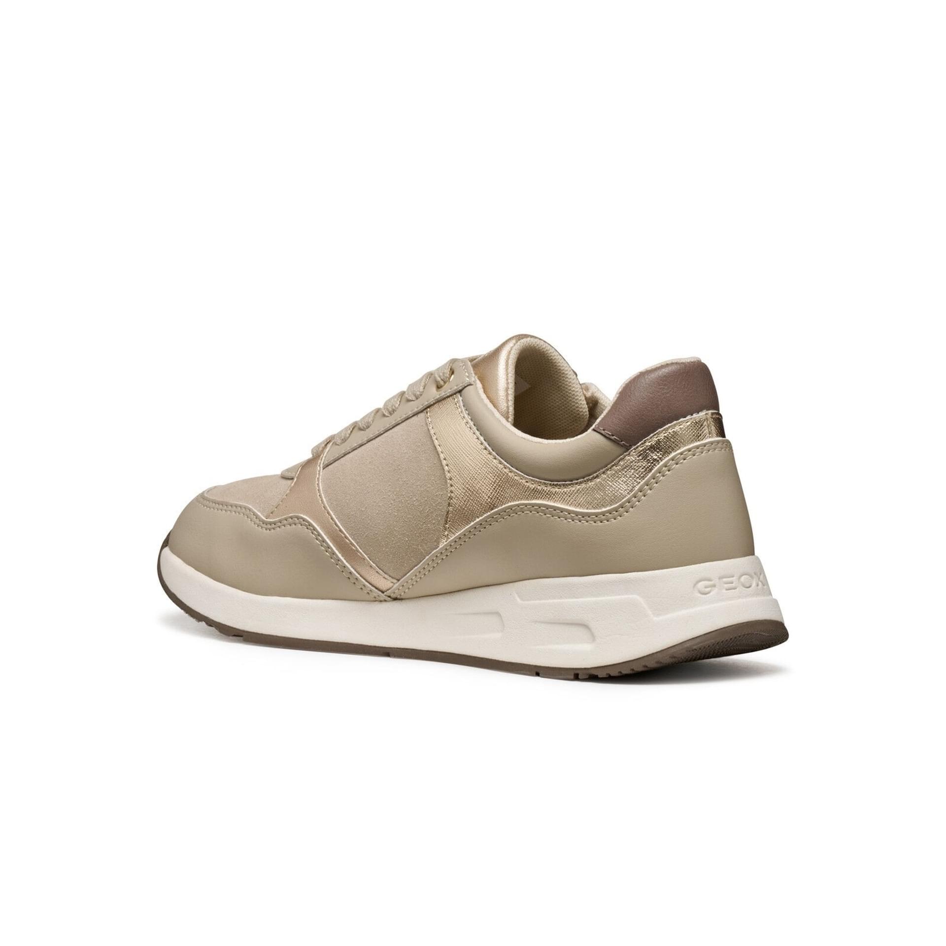 Geox Bulmya Sneakers in Light Taupe, angled view (SKU D36NQB_022BC--C6738)