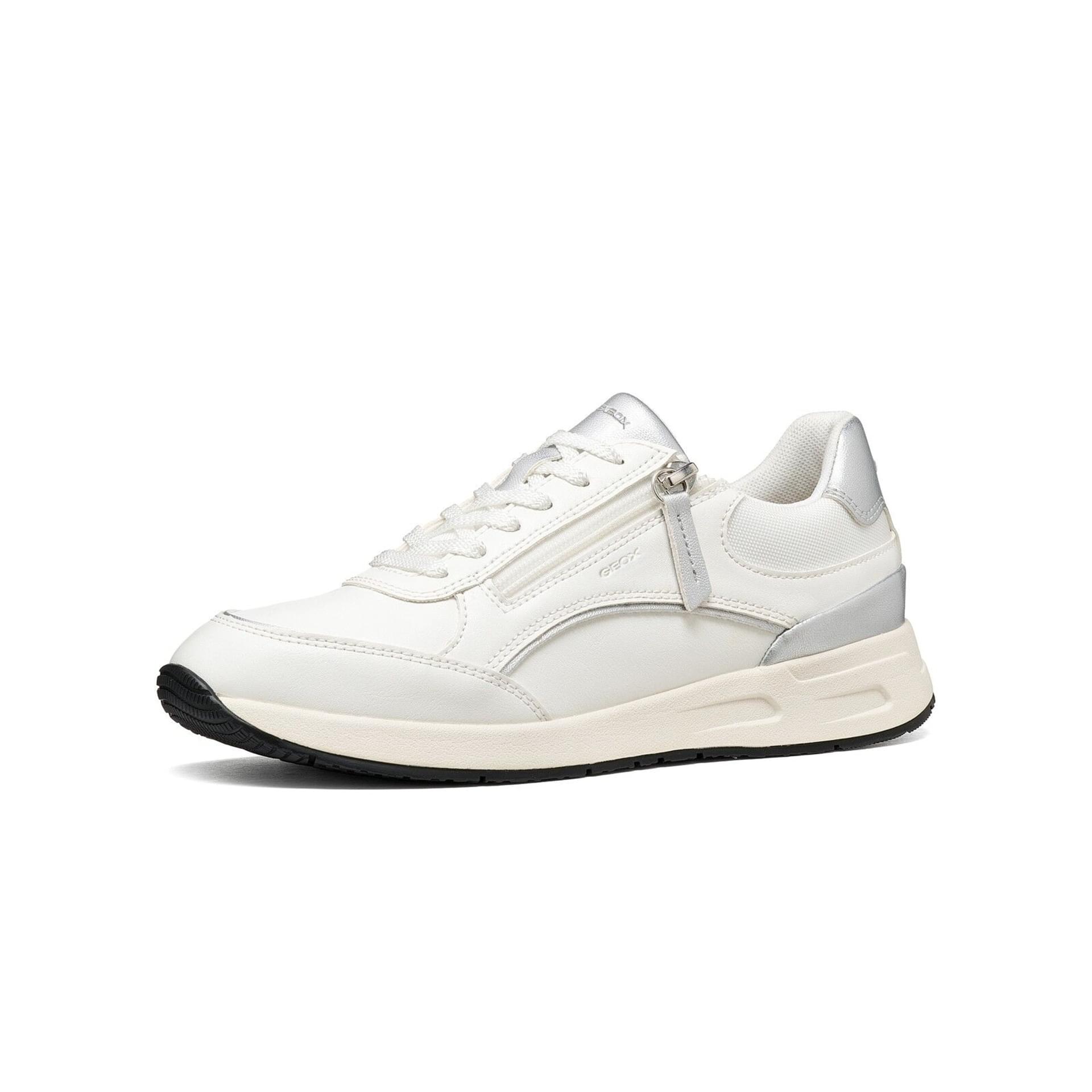 Geox Bulmya Sneakers in White, three-quarter view (SKU D65NQB_05411--C1000)