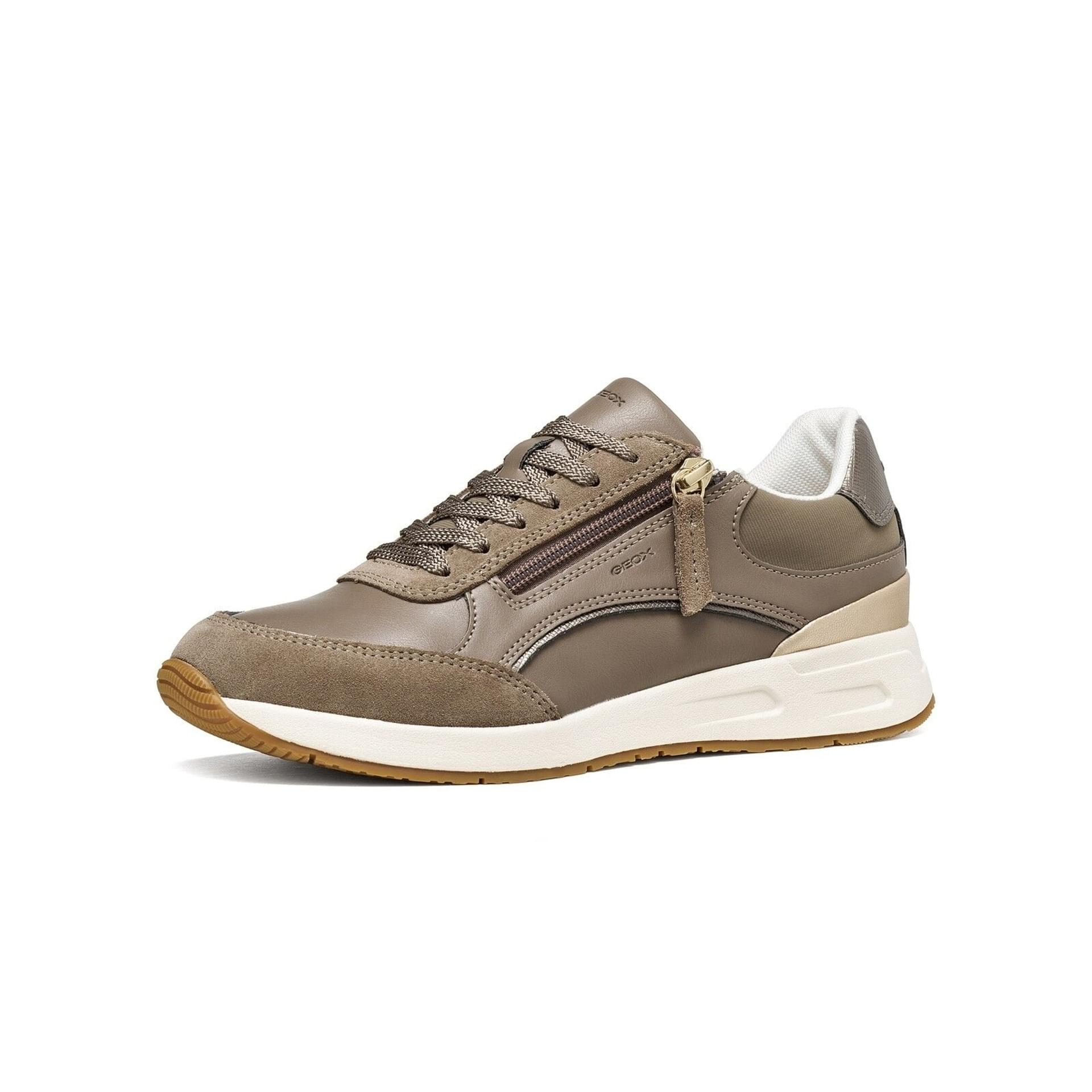Geox Bulmya Sneakers in Dove Grey, three-quarter view (SKU D65NQB_0BC22--C1018)