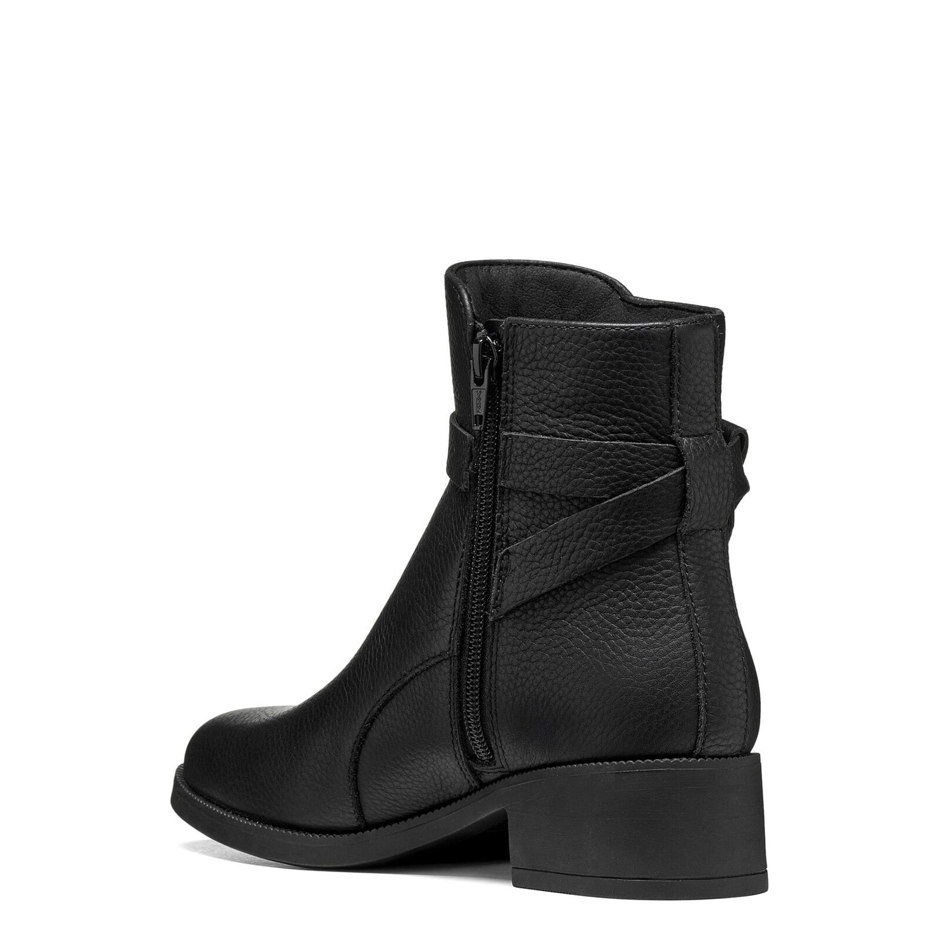 Geox Camexia Wpf Bottines cuir in Black, vue en angle (SKU D6819B_00046--C9999)