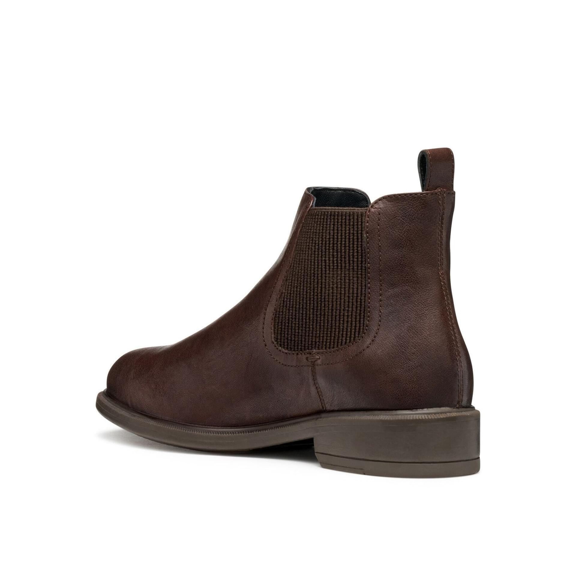 Geox Catria Bottines in Dark Brown, vue en angle (SKU D56LQA_00081--C6006)