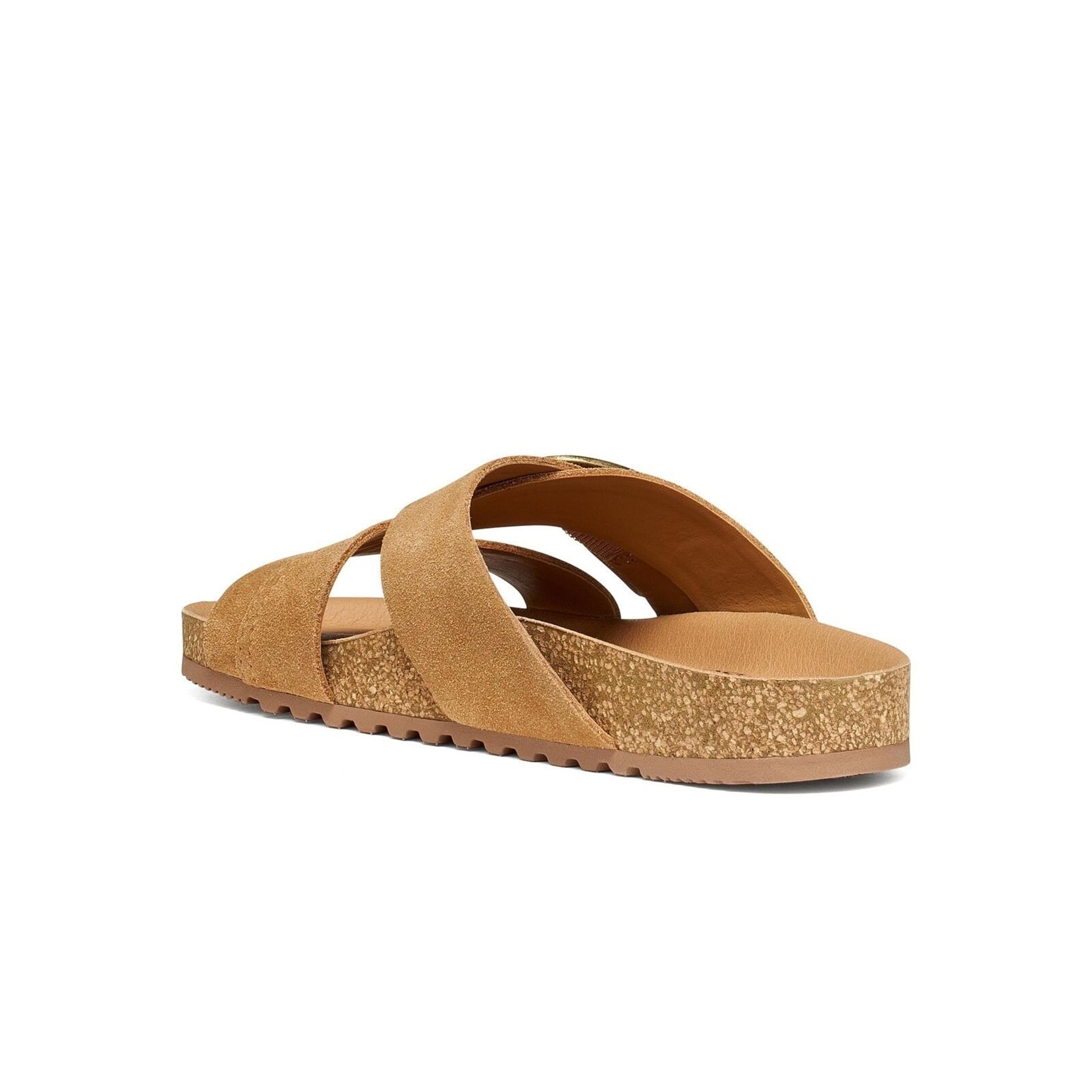 Geox Climasandal Cork Sandals D6714E_00022 in Whisky