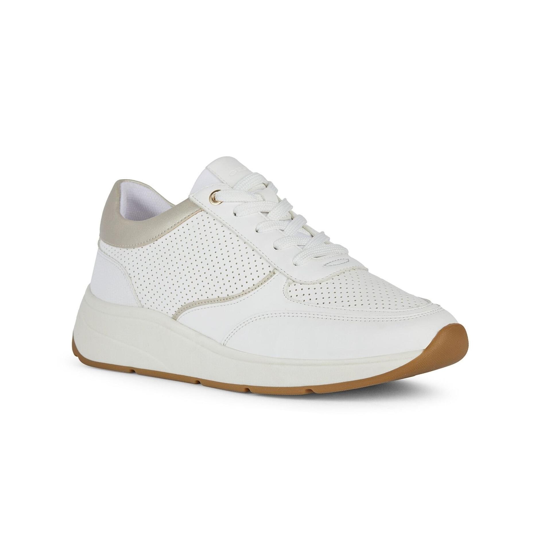 Geox Cristael Sneakers D45MXD_054AJ in White/Light Gold