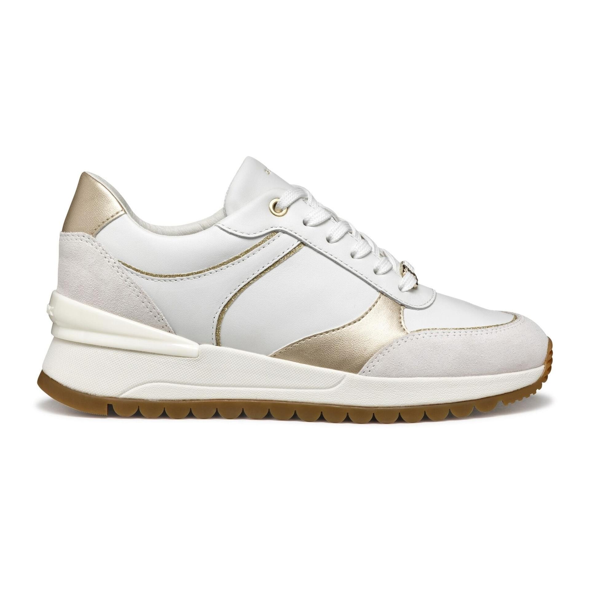 Geox Desya Sneakers D5500A_08522 in White/Light Gold