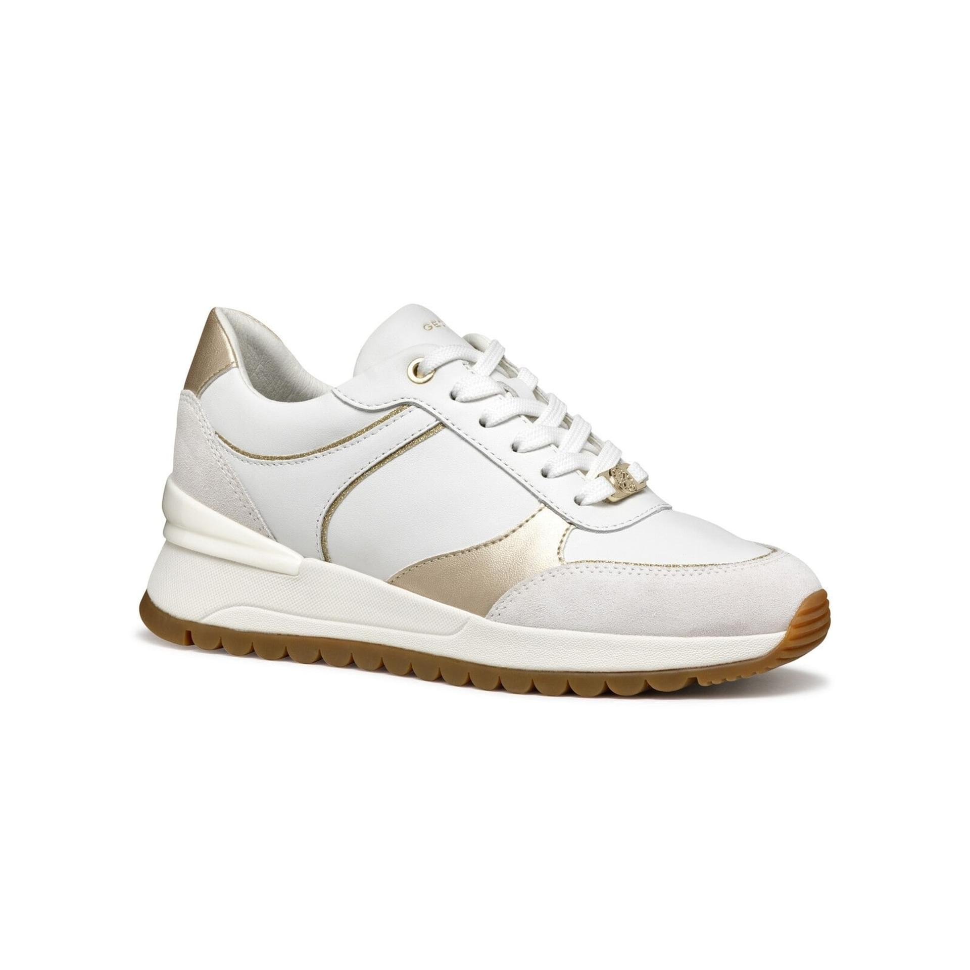 Geox Desya Sneakers D5500A_08522 in White/Light Gold