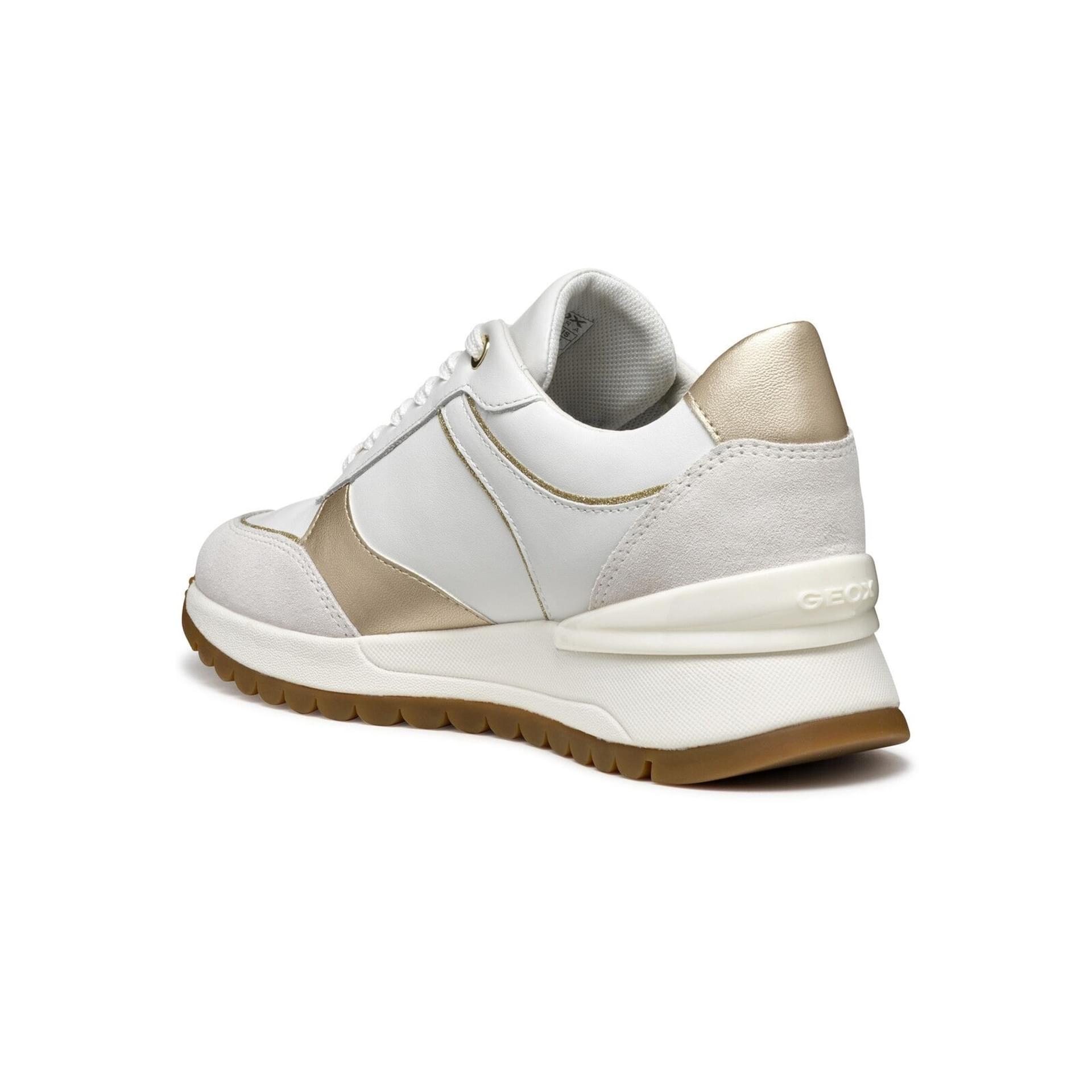 Geox Desya Sneakers D5500A_08522 in White/Light Gold