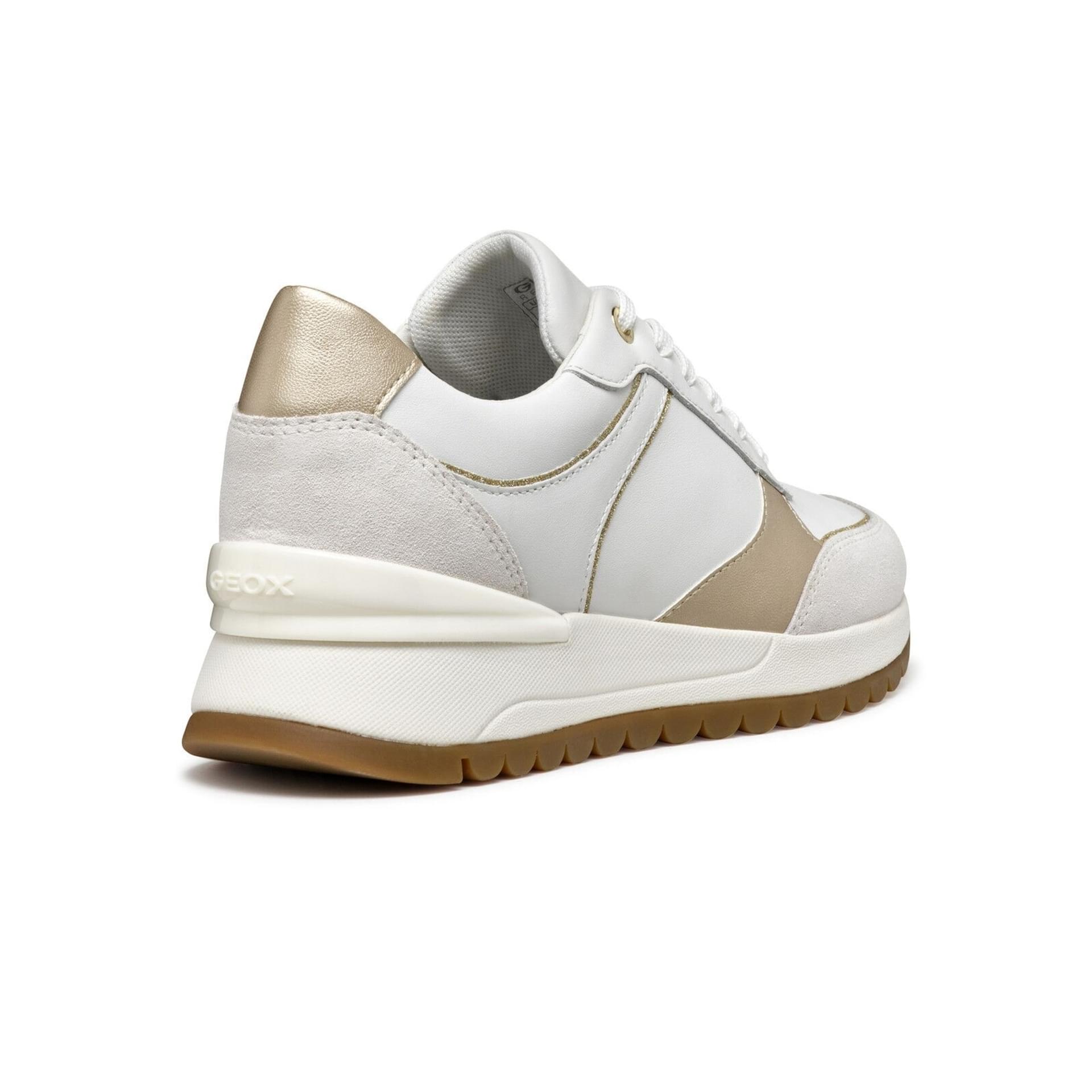 Geox Desya Sneakers D5500A_08522 in White/Light Gold