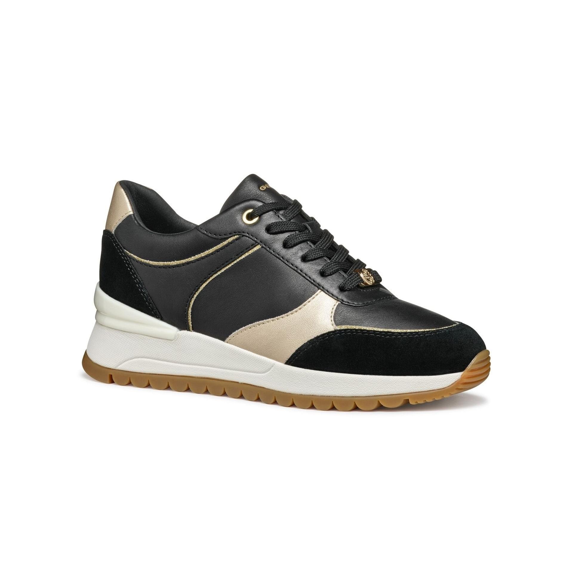 Geox Desya Sneakers D5500A_08522 in Black/Light Gold