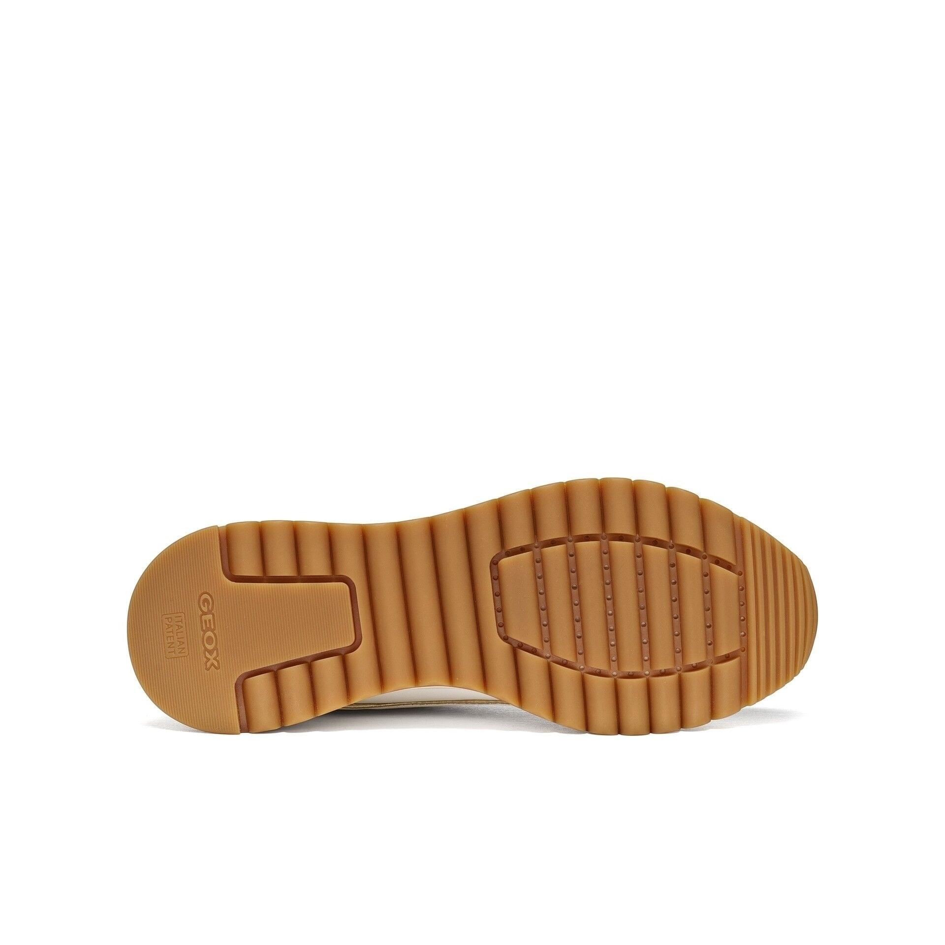 Geox Desya Baskets in White/Light Gold, semelle (SKU D6600A_085BN--C1327)