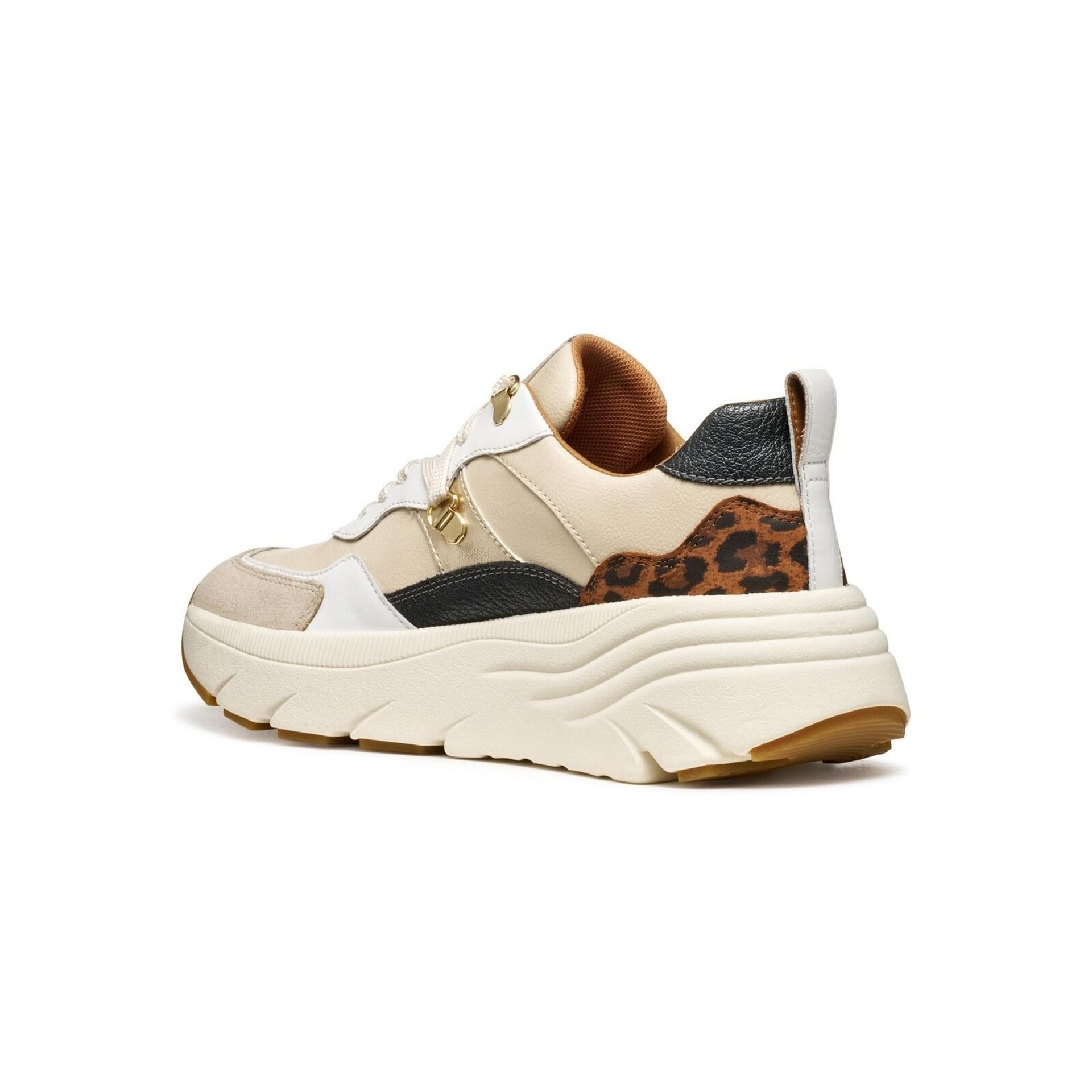 Geox Diamanta Sneakers D36UFE_05485 in Papyrus/Cognac