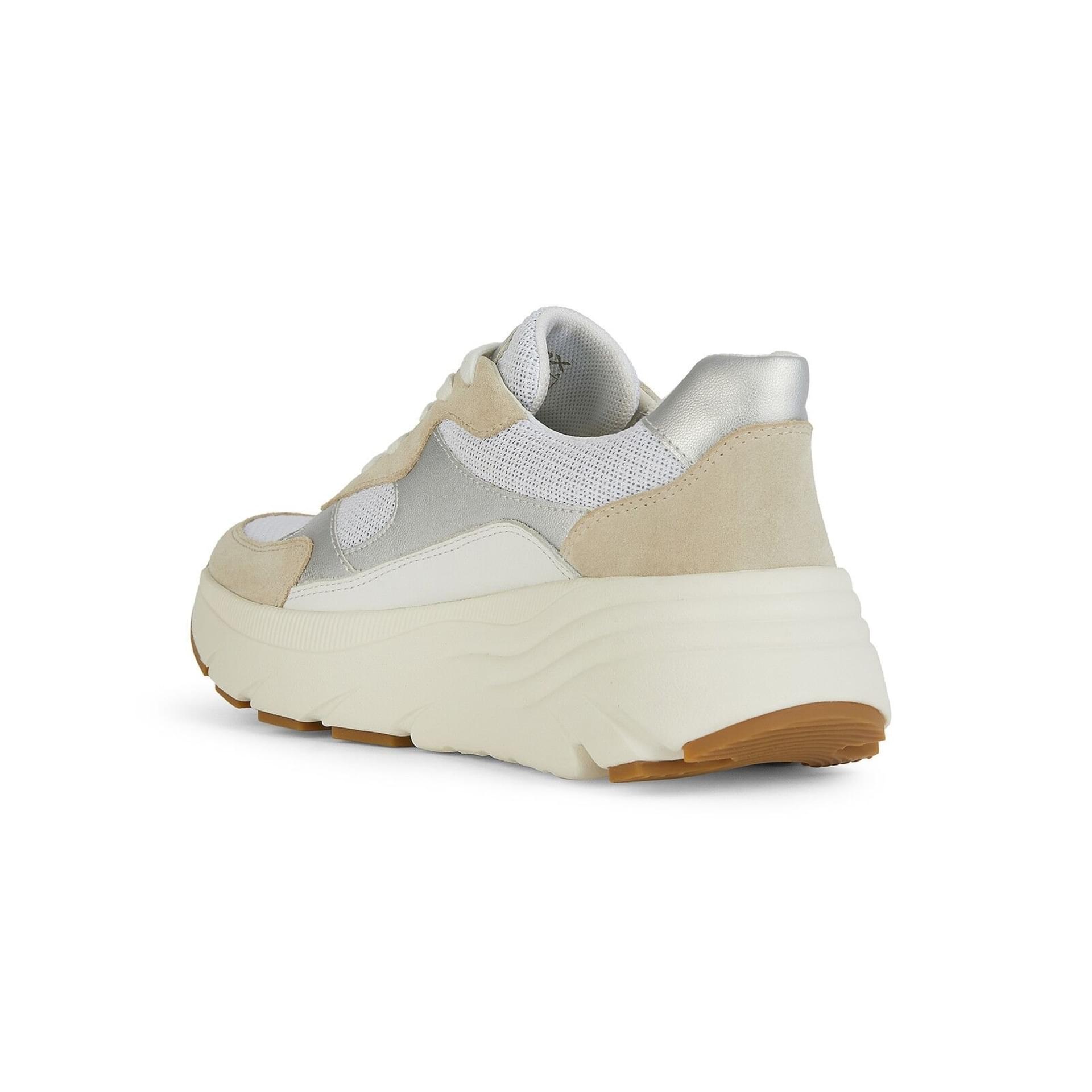 Geox Diamanta Sneakers D45UFB_01422 in White/Light Taupe