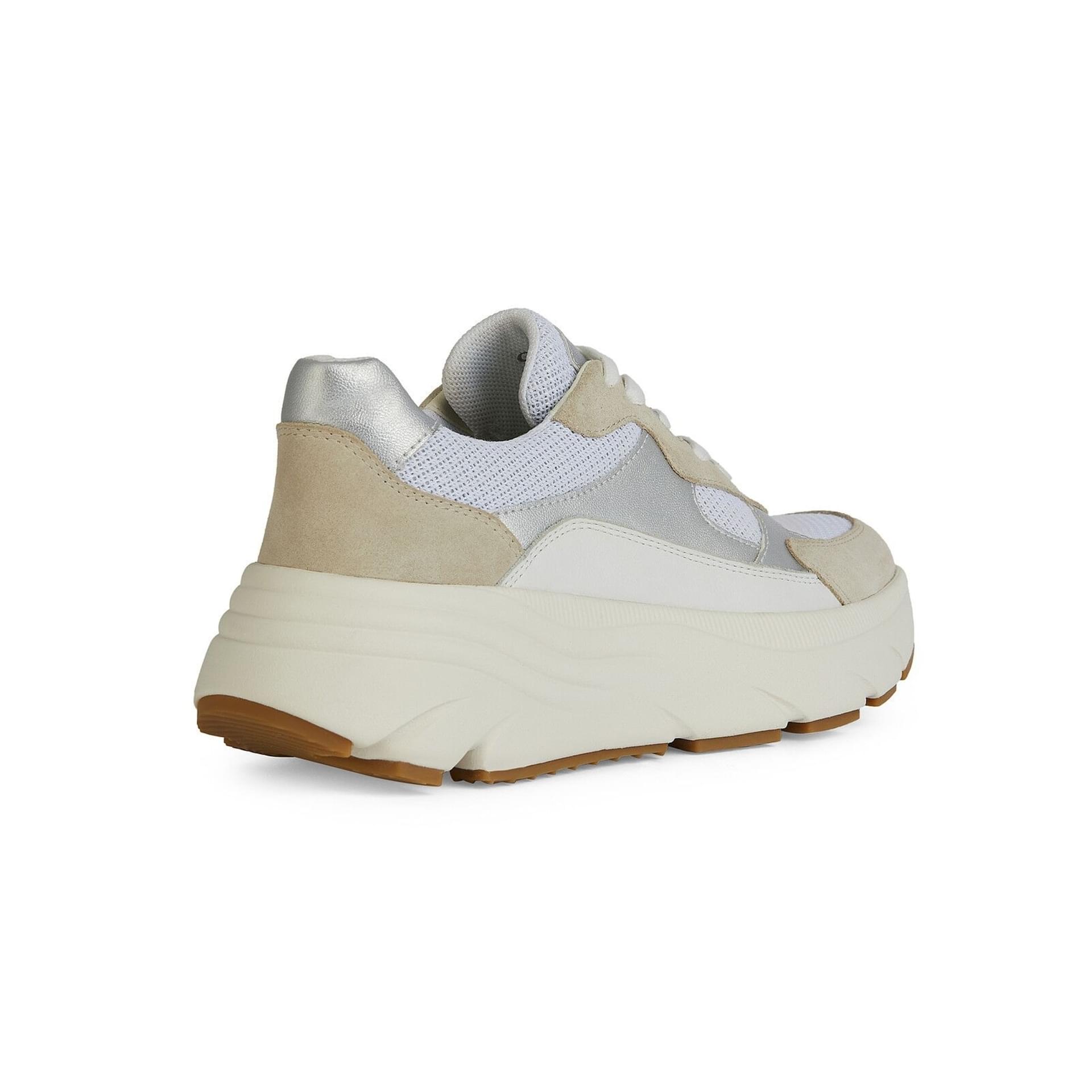 Geox Diamanta Sneakers D45UFB_01422 in White/Light Taupe