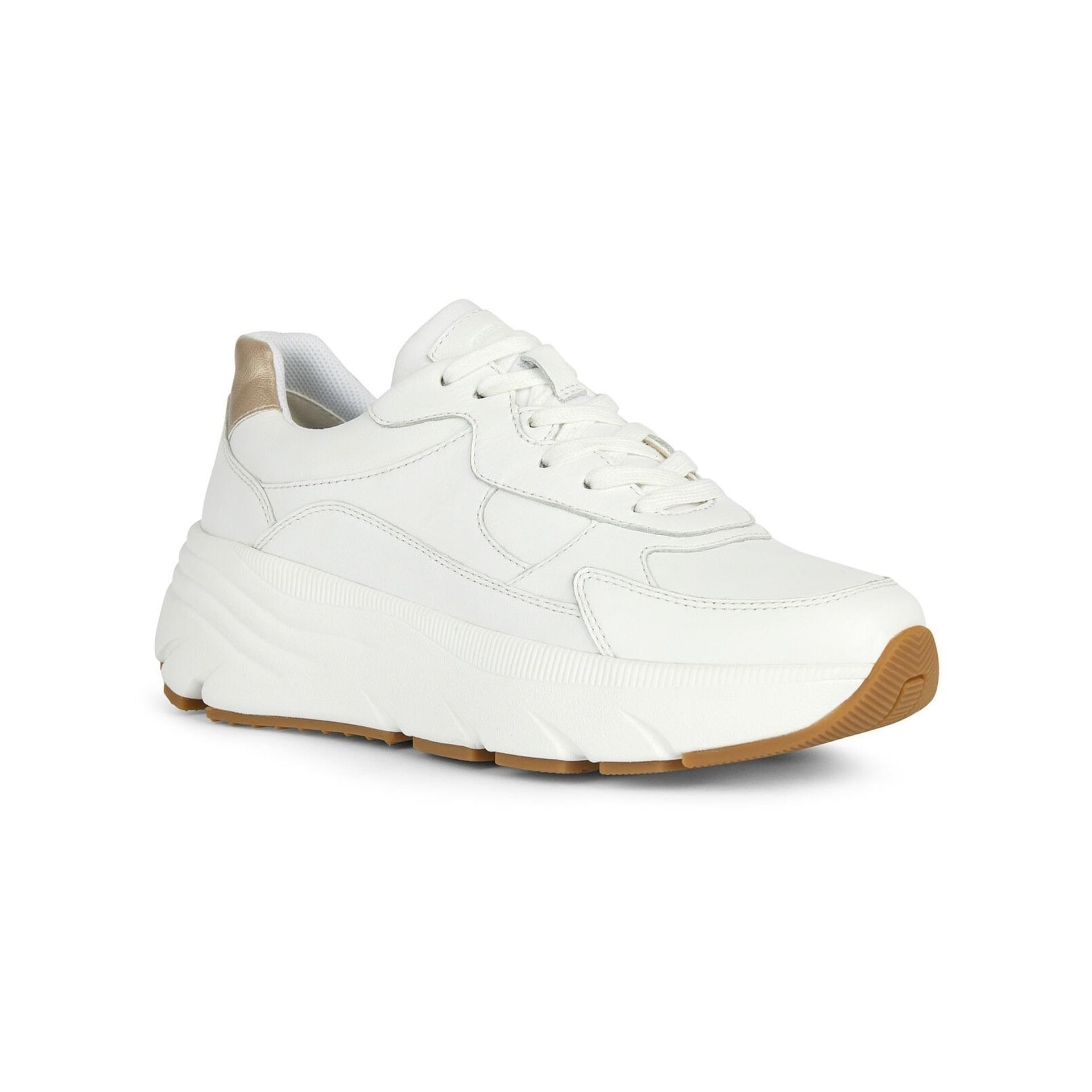 Geox Diamanta Sneakers D45UFB_085NF in White/Light Gold