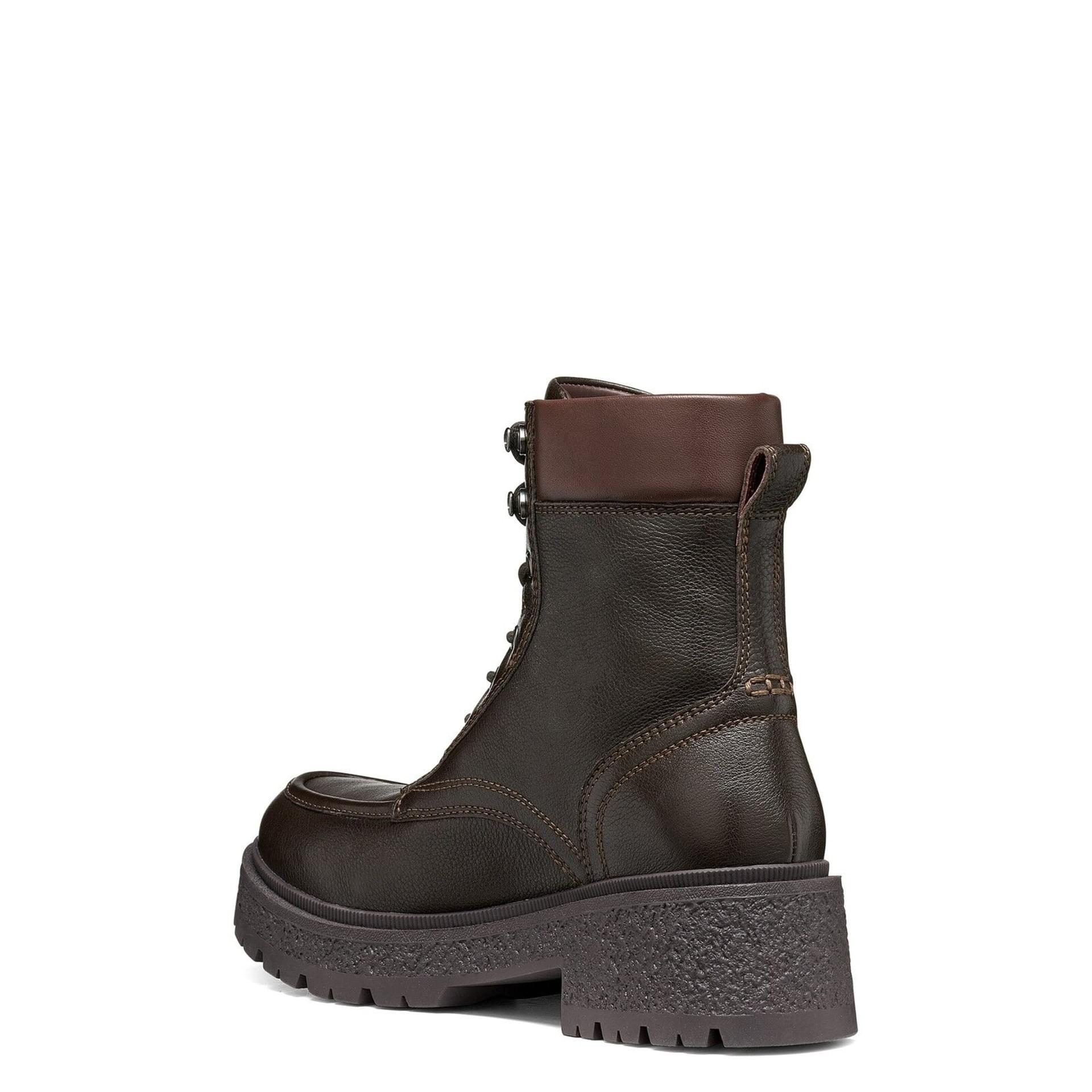 Geox Eivette Ankle Boots leather in Chocolate, angled view (SKU D66GJA_0008X--C6005)