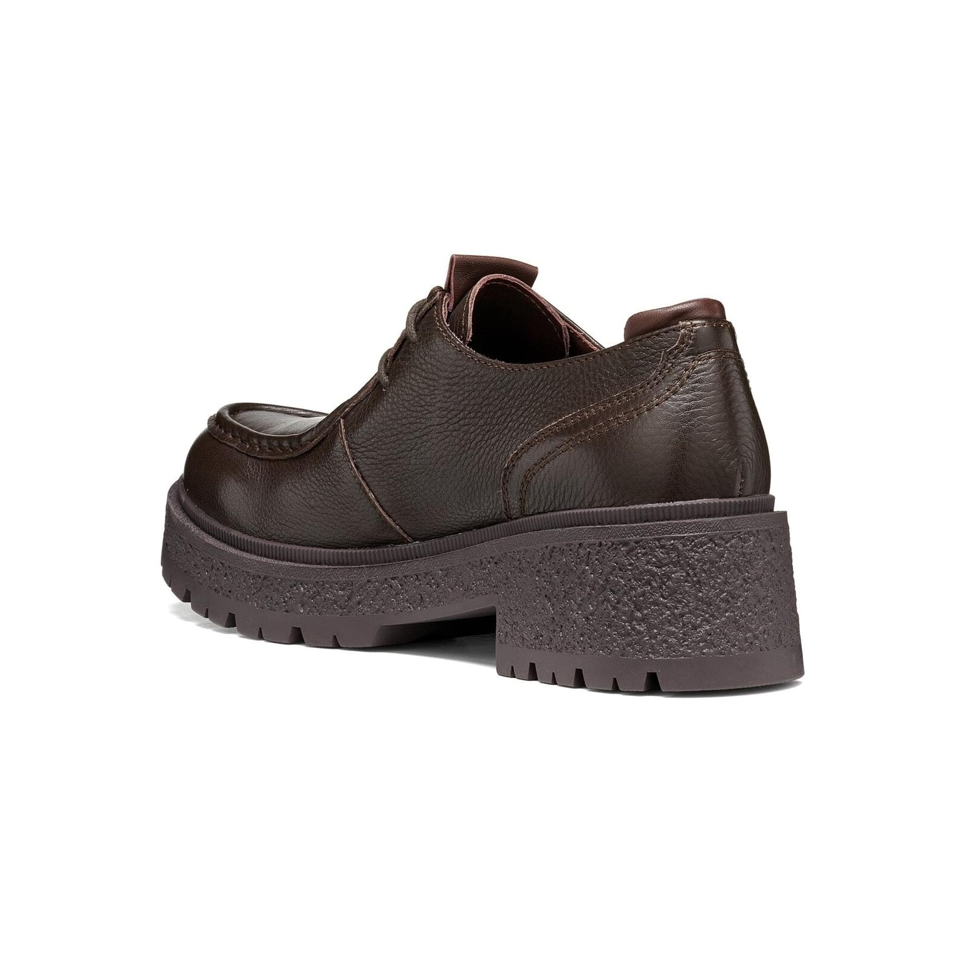 Geox Eivette leather in Chocolate, angled view (SKU D66GJE_0008X--C6005)