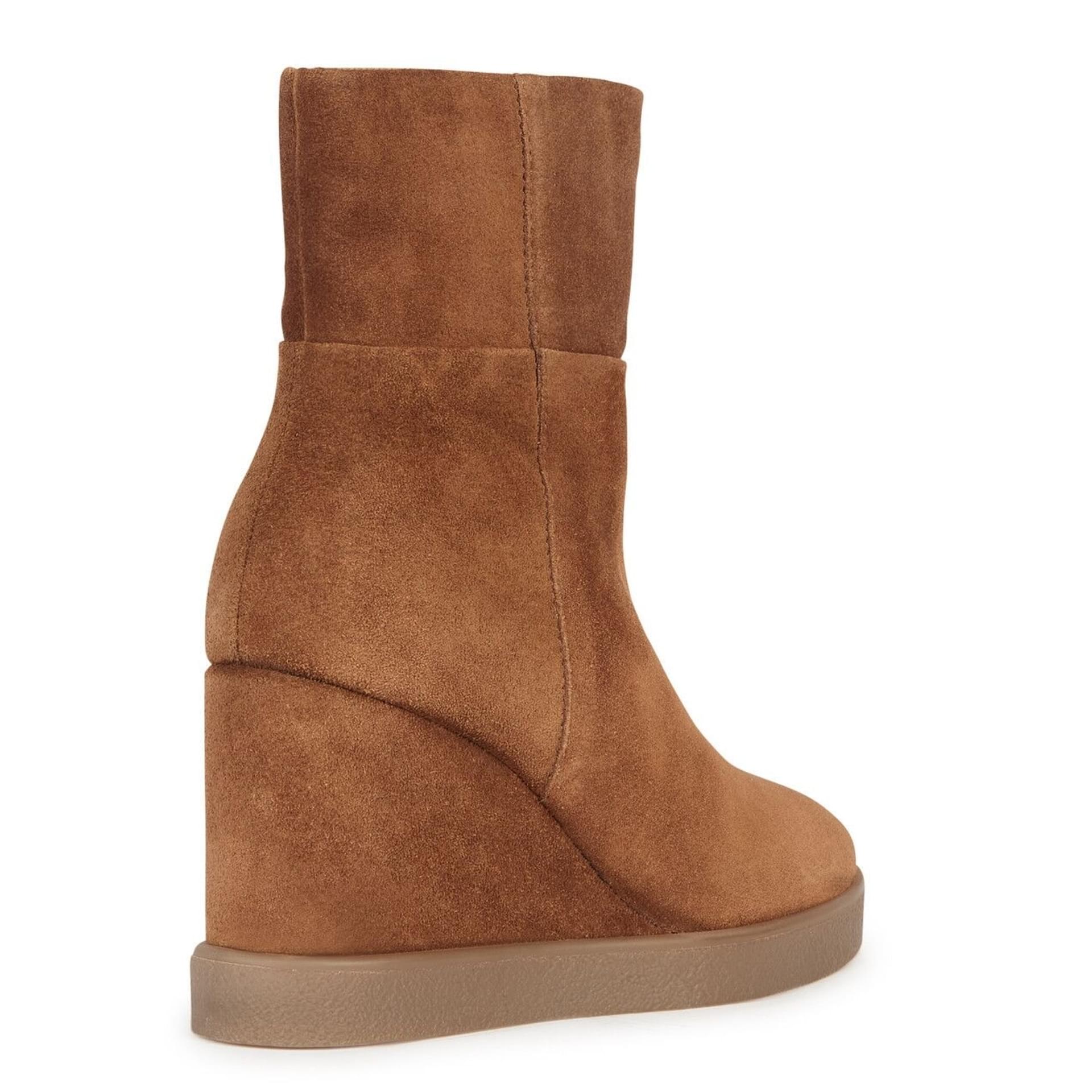 Geox Elidea Wedge Enkellaarsjes D36VQB_00022 in Dark Camel