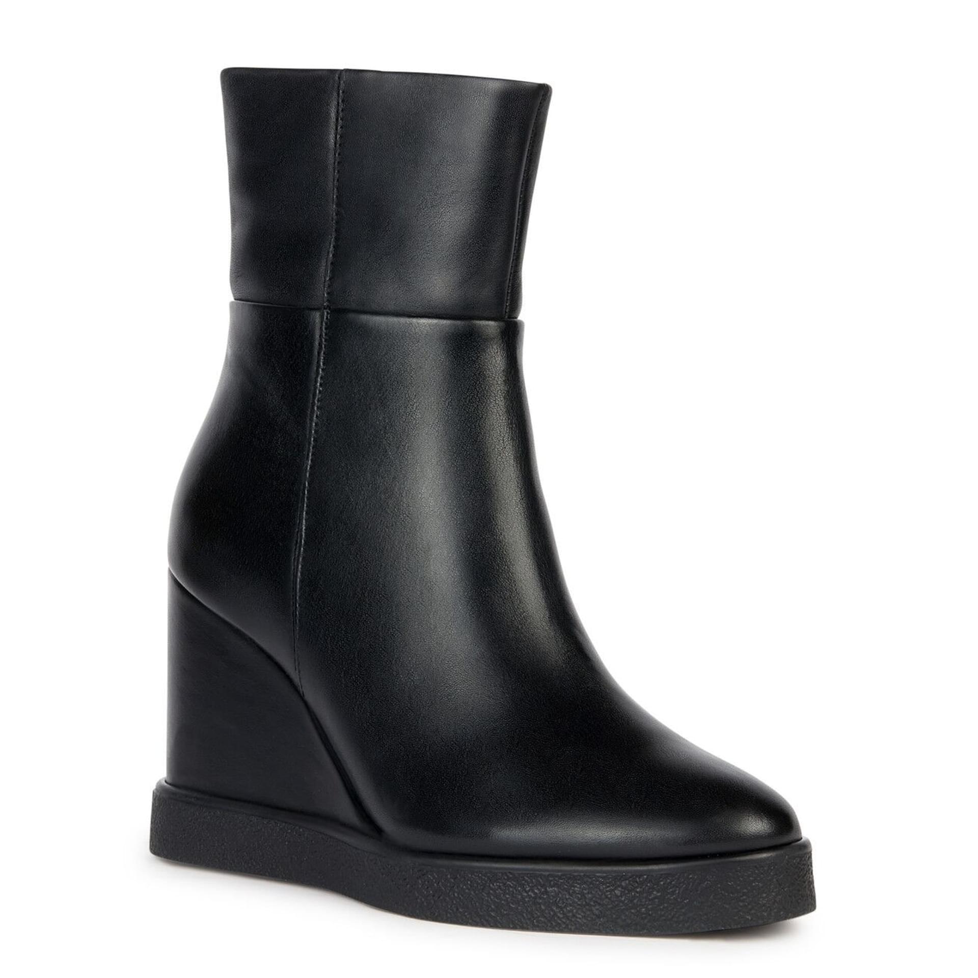 Geox Elidea Wedge Enkellaarsjes D36VQB_00043 in Black