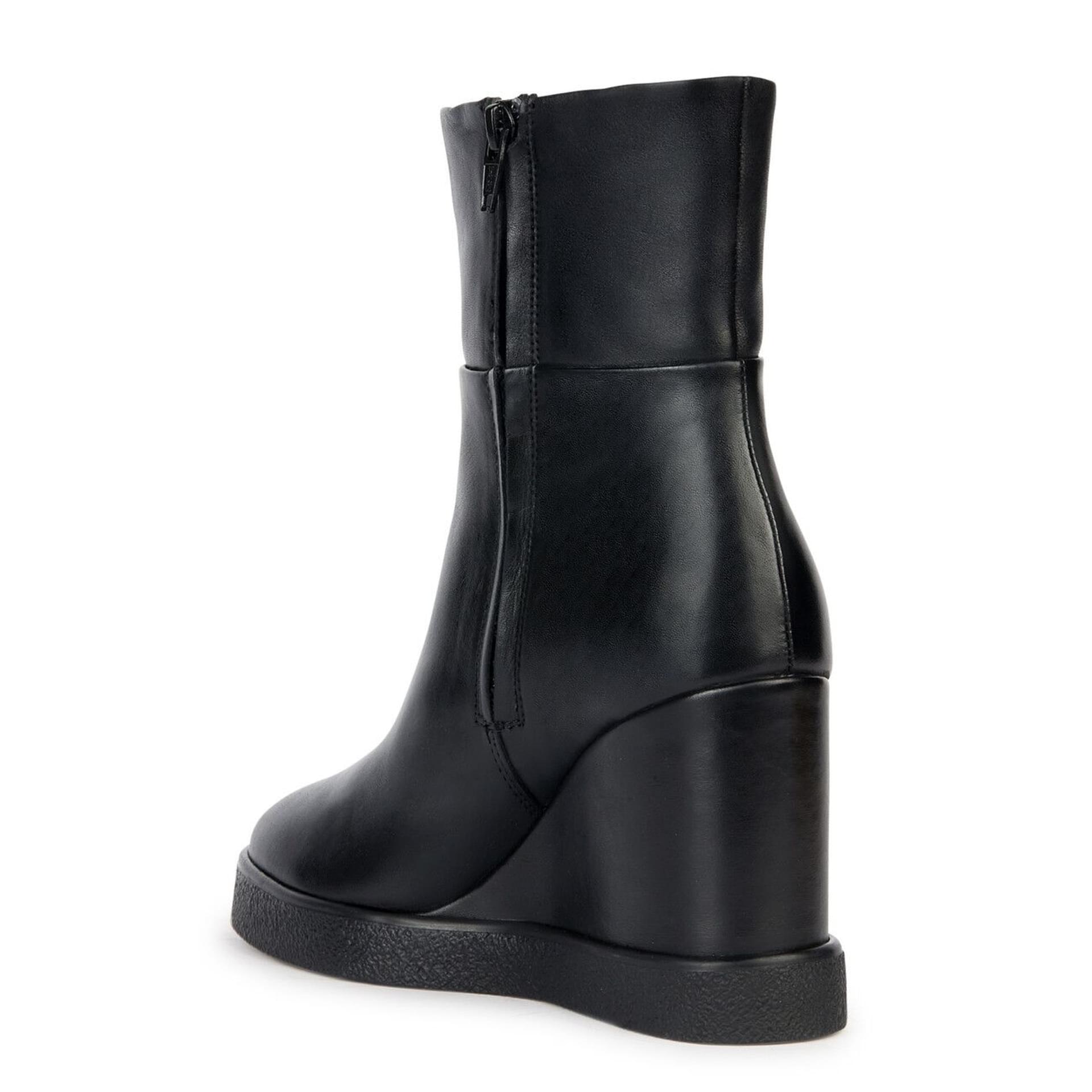 Geox Elidea Wedge Enkellaarsjes D36VQB_00043 in Black