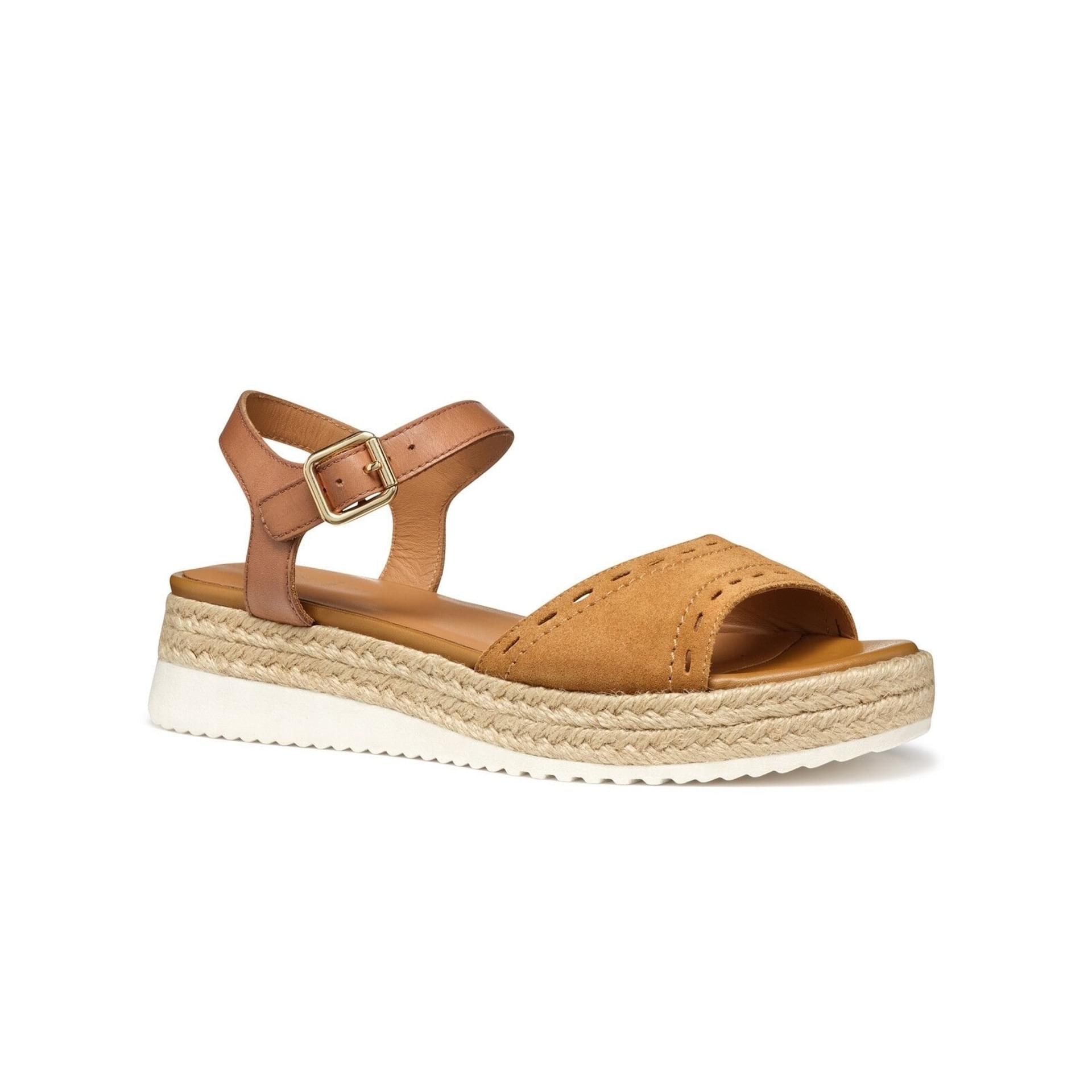 Geox Eolie Sandals D55SRB_02243 in Cognac