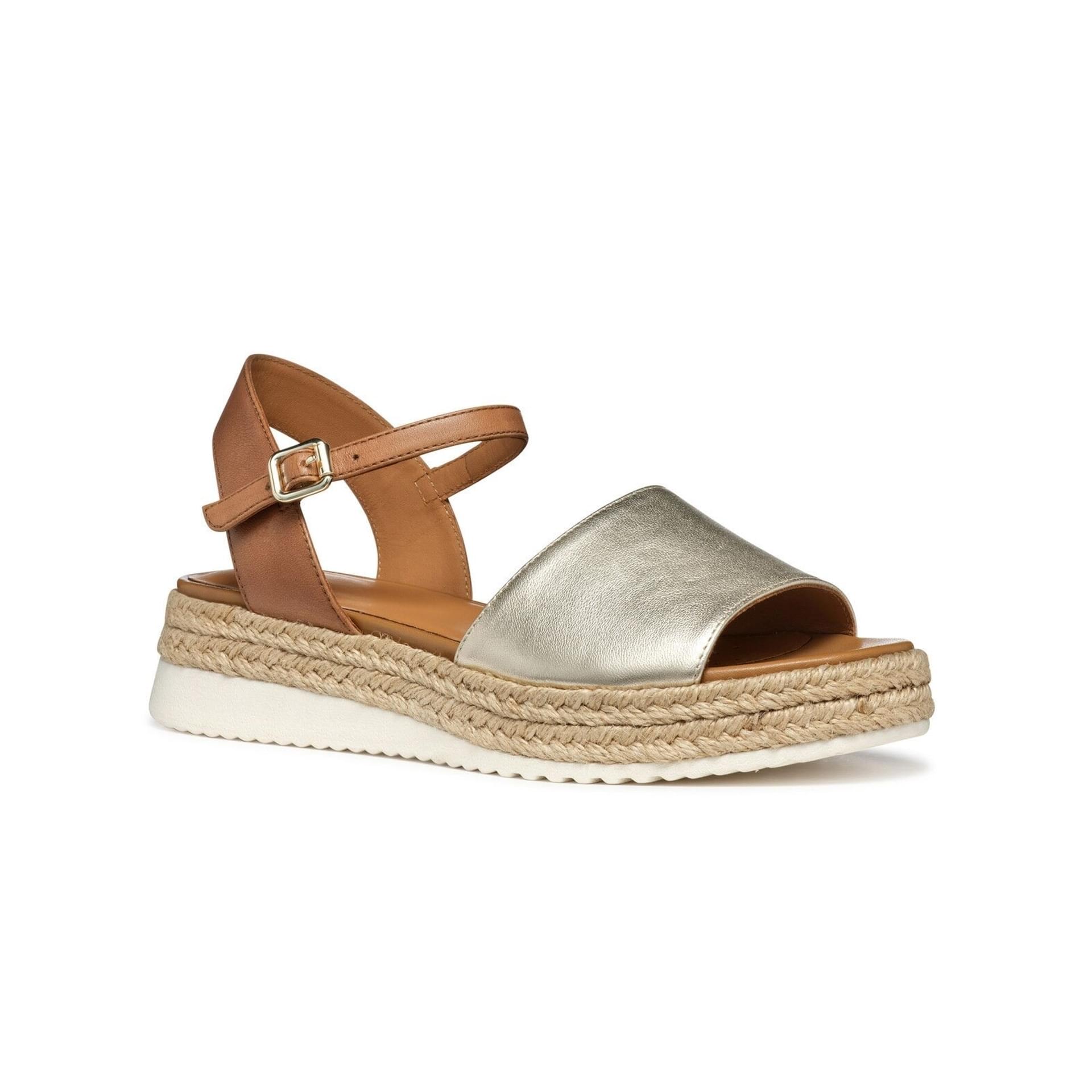 Geox Eolie Sandalen D55SRC_0Y243 in Light Gold/Camel