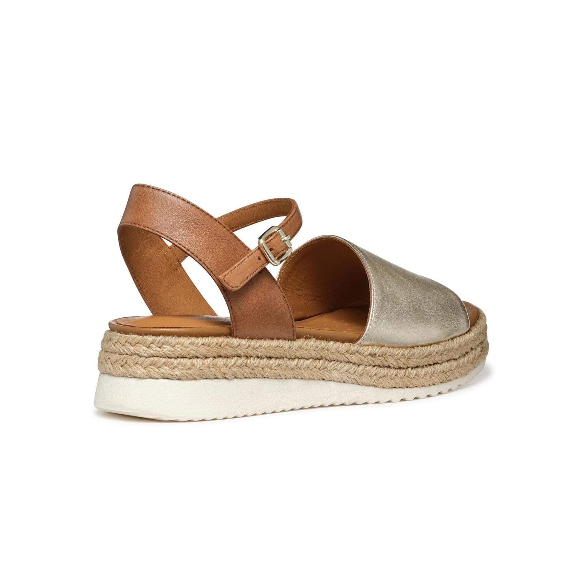 Geox Eolie Sandalen D55SRC_0Y243 in Light Gold/Camel