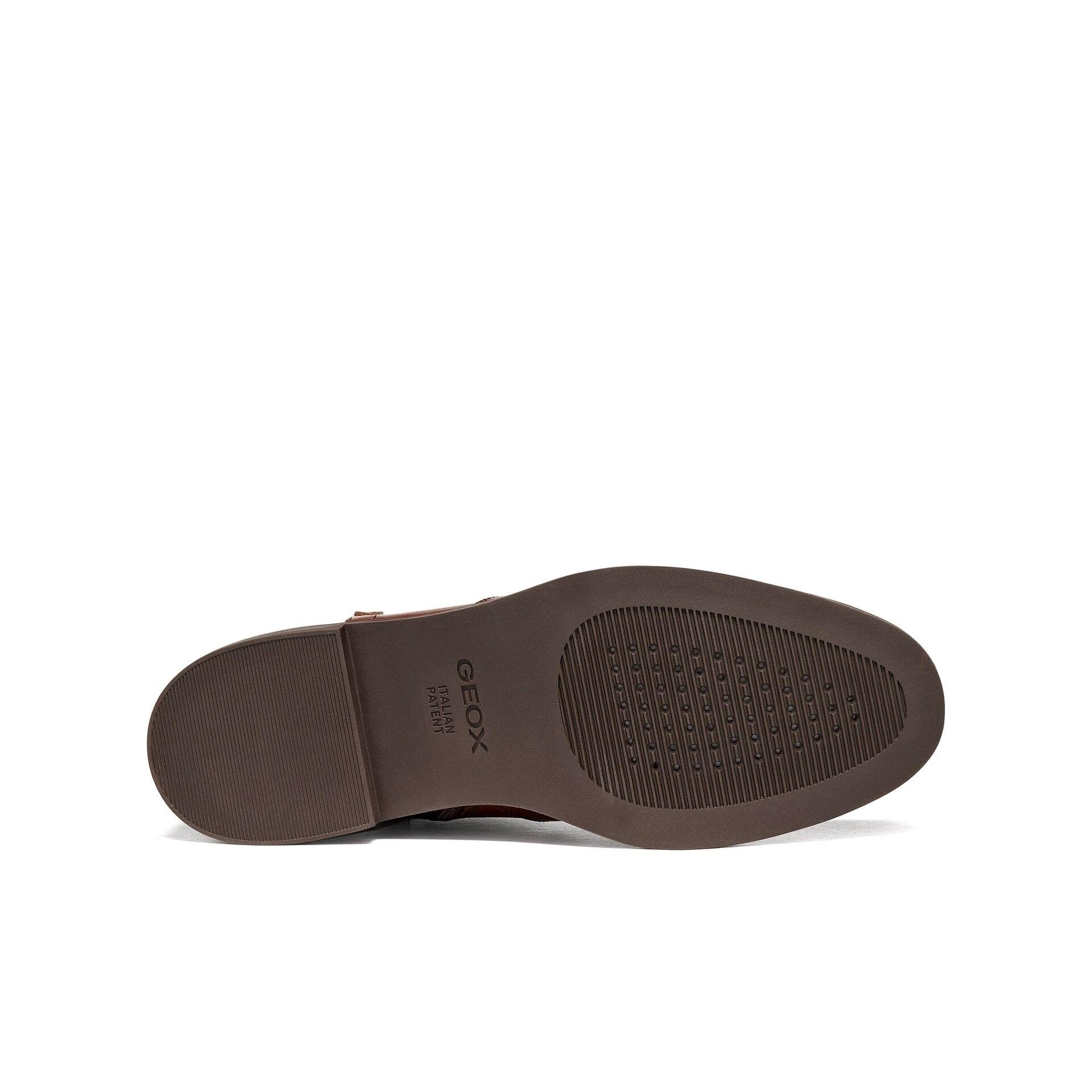 Geox Esmeena Enkellaarsjes leer in Brown, zool (SKU D6811A_04340--C0013)