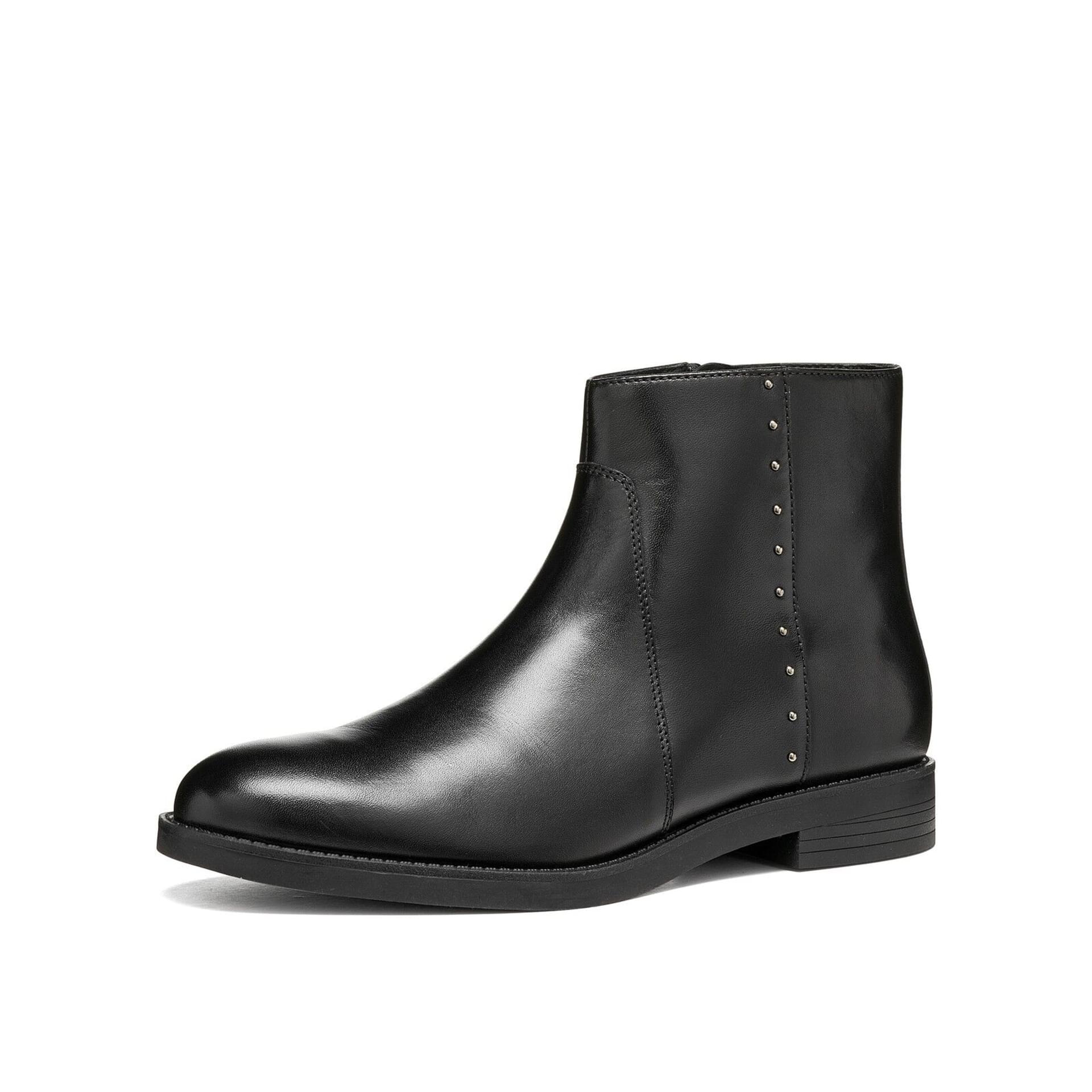 Geox Esmeena Ankle Boots leather in Black, three-quarter view (SKU D6811B_00043--C9999)