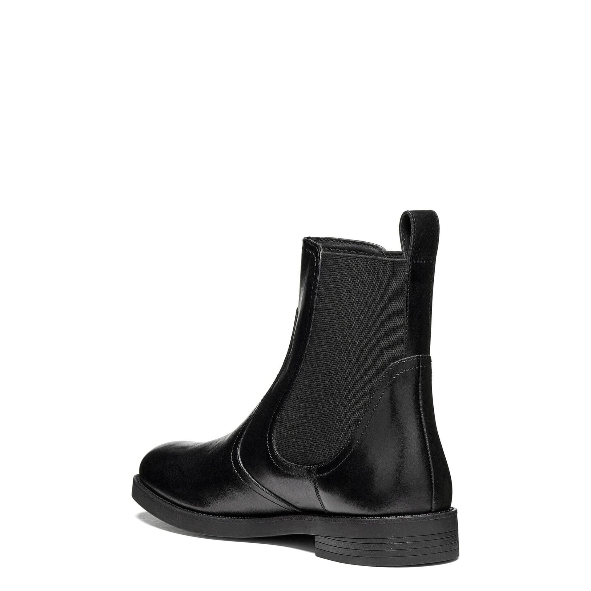 Geox Esmeena Ankle Boots leather in Black, angled view (SKU D6811D_00043--C9999)