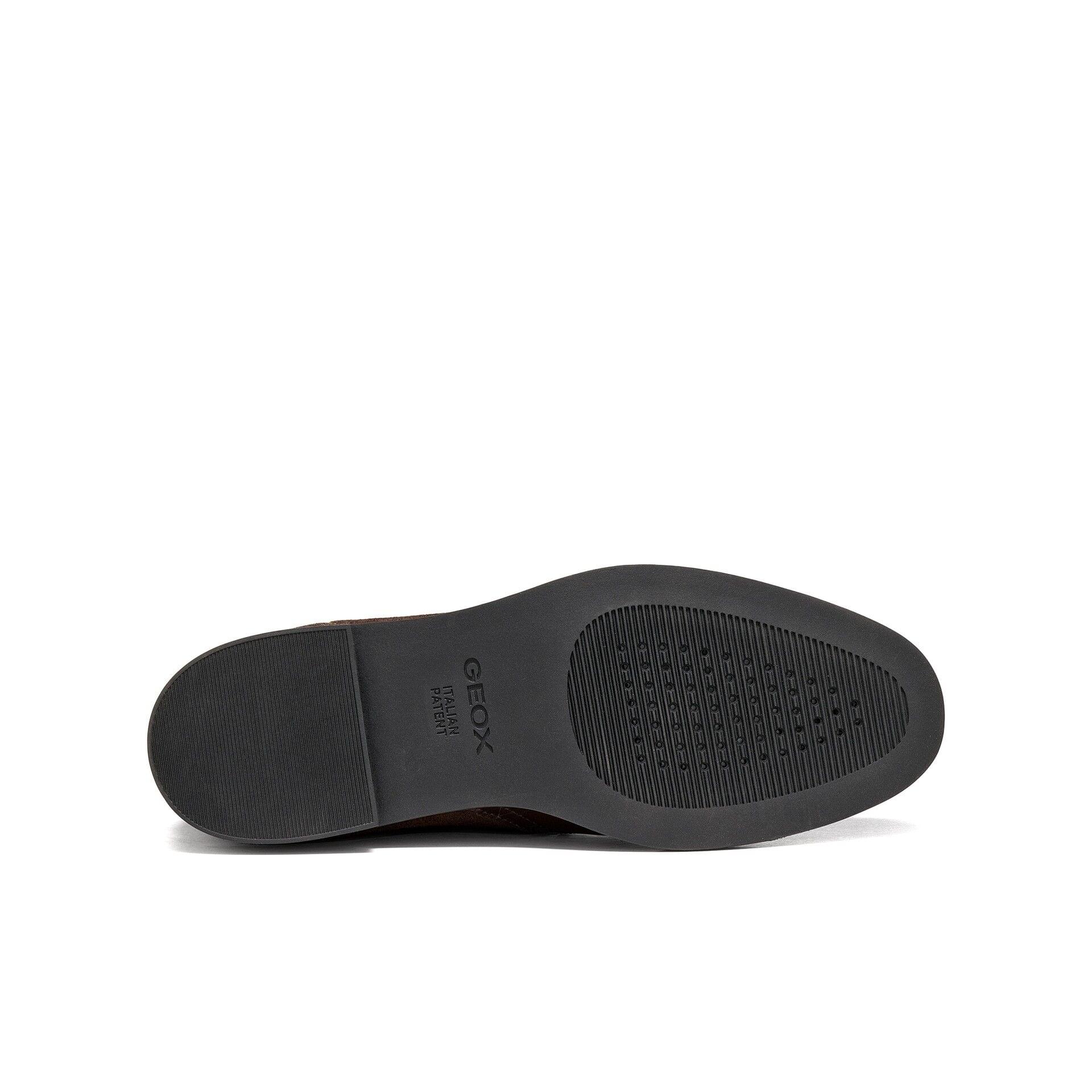 Geox Esmeena Enkellaarsjes leer in Dark Brown, zool (SKU D6811D_04322--C6677)