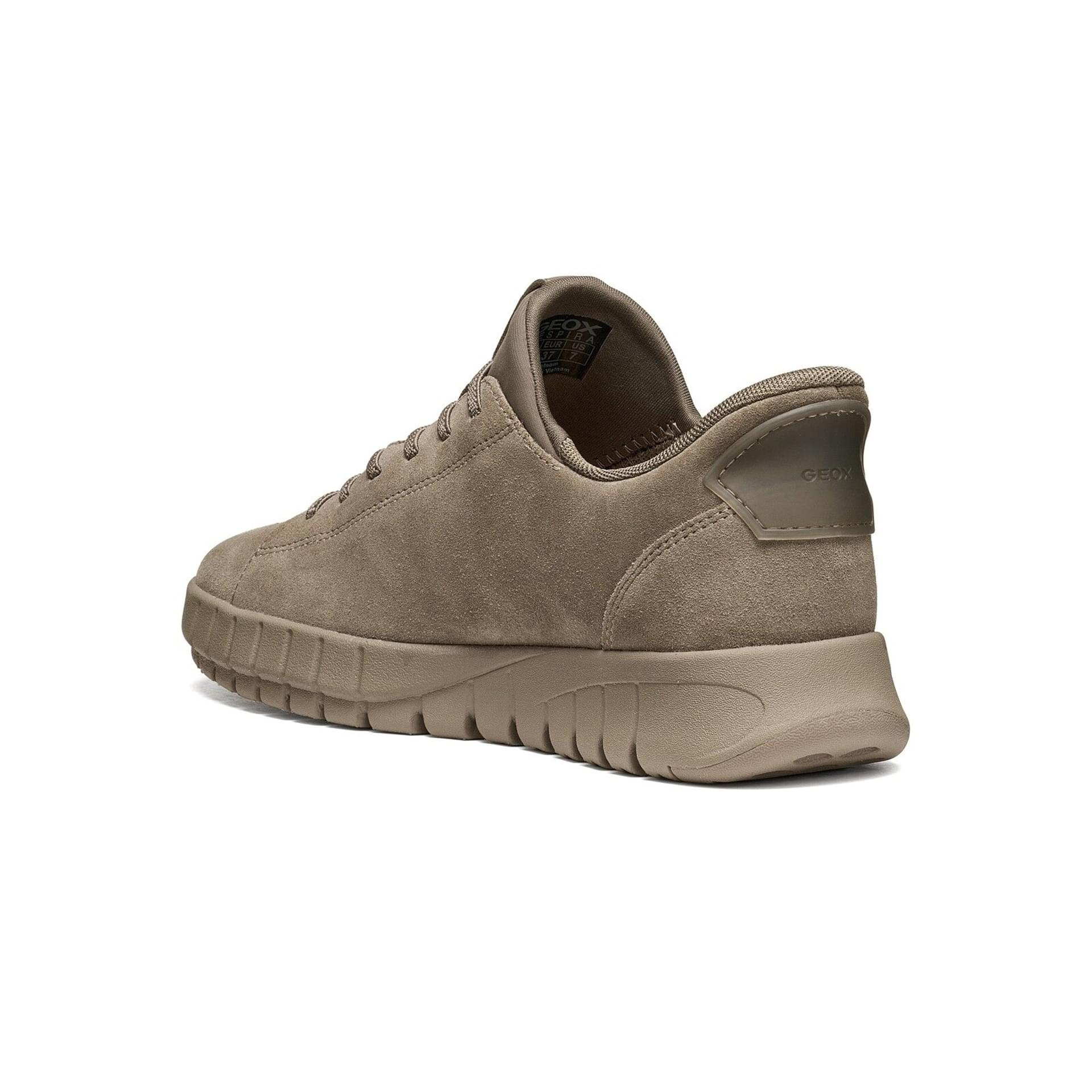 Geox Flextride Plus Sneakers in Dove Grey, angled view (SKU D657SC_00022--C1018)